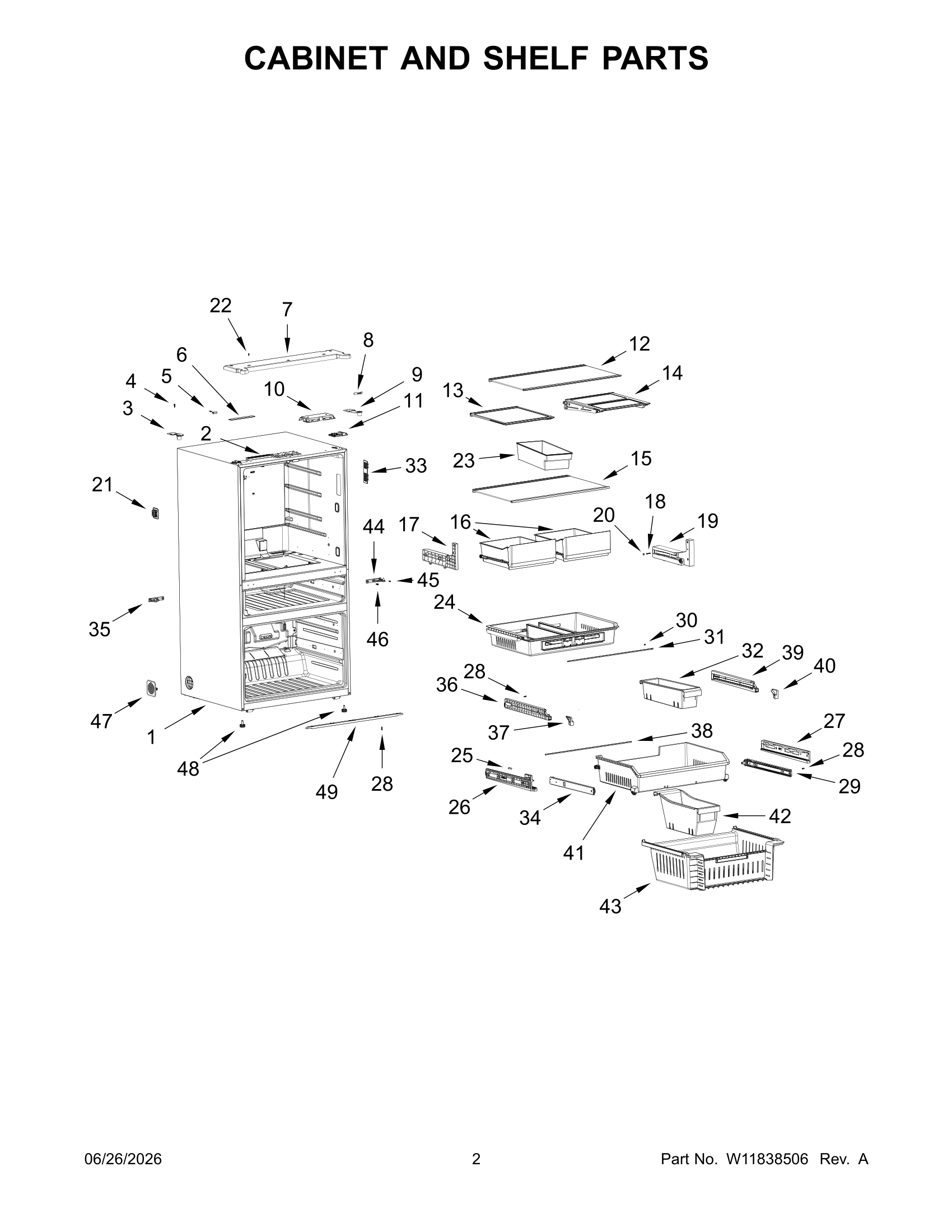 CABINET AND SHELF PARTS
