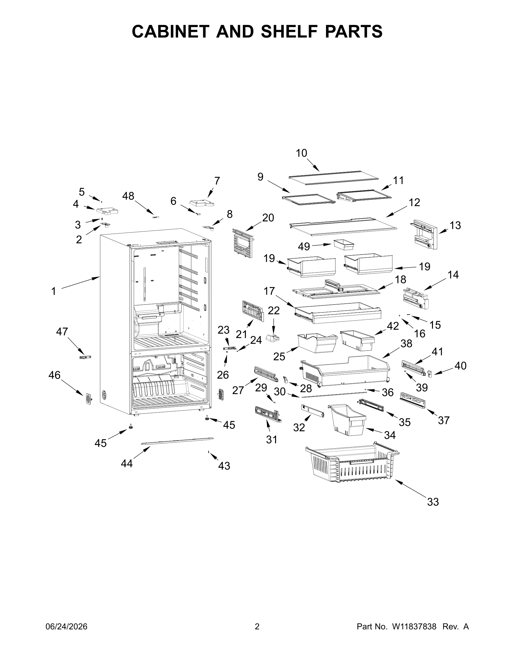 CABINET AND SHELF PARTS