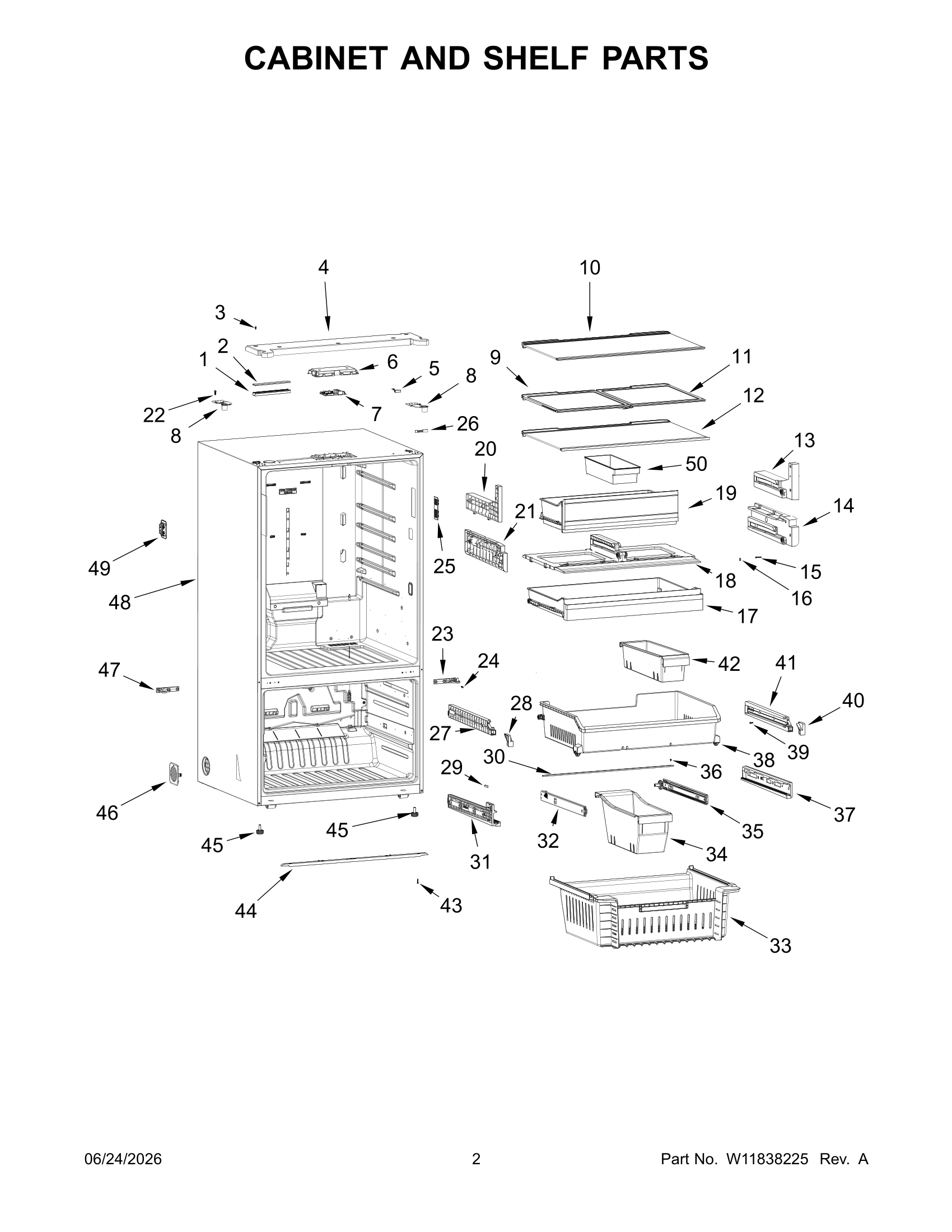 CABINET AND SHELF PARTS