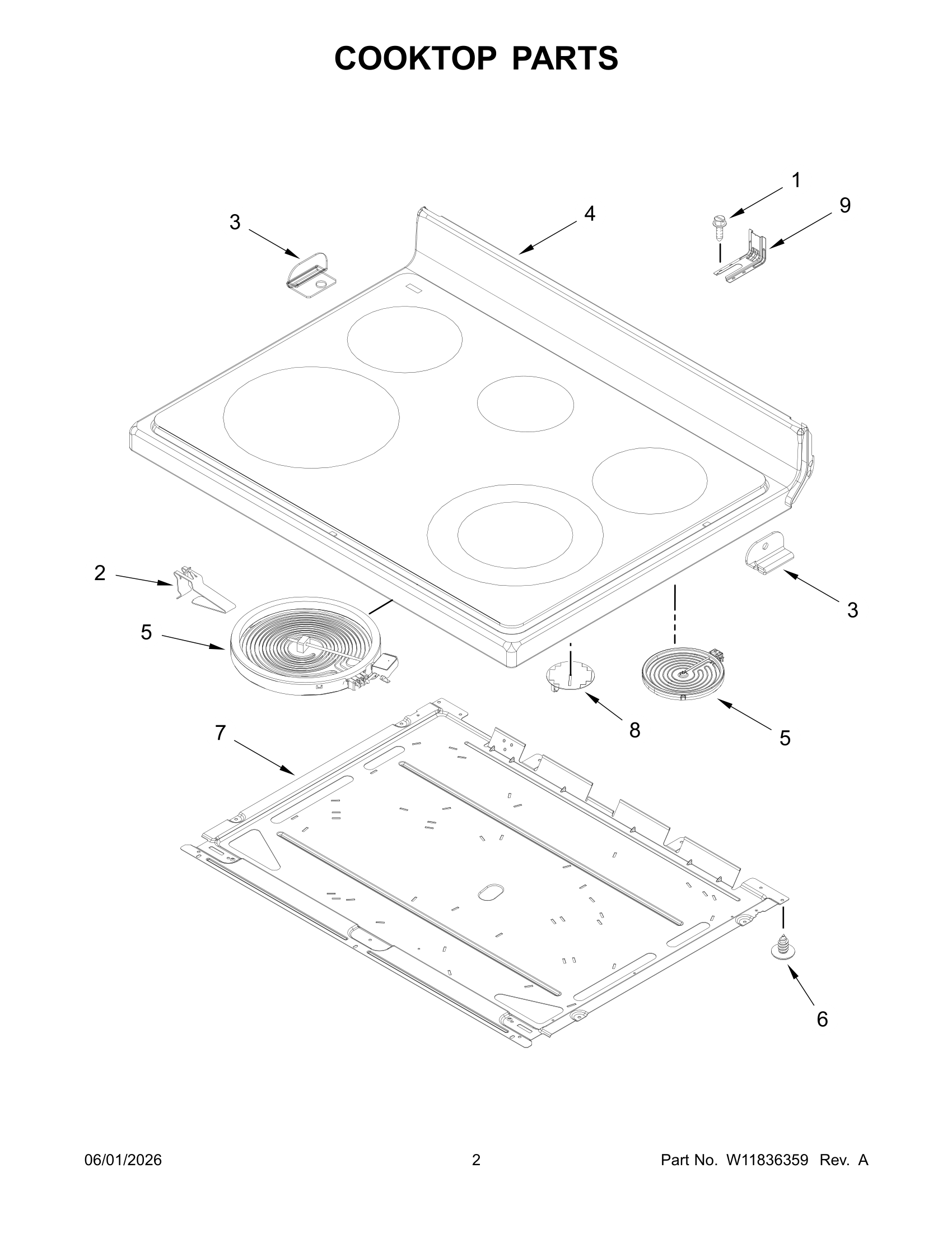 COOKTOP PARTS