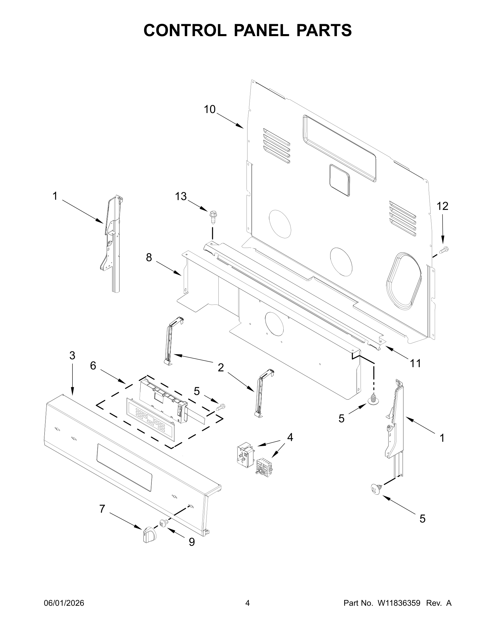 CONTROL PANEL PARTS