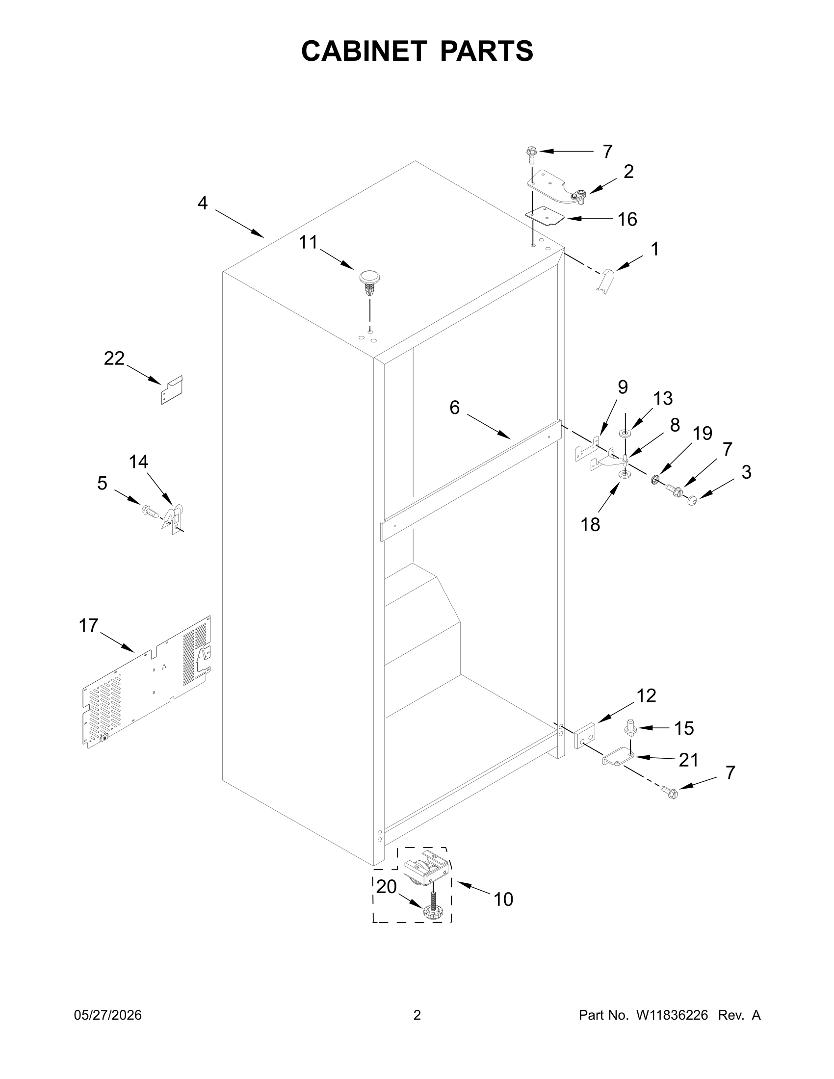 CABINET PARTS