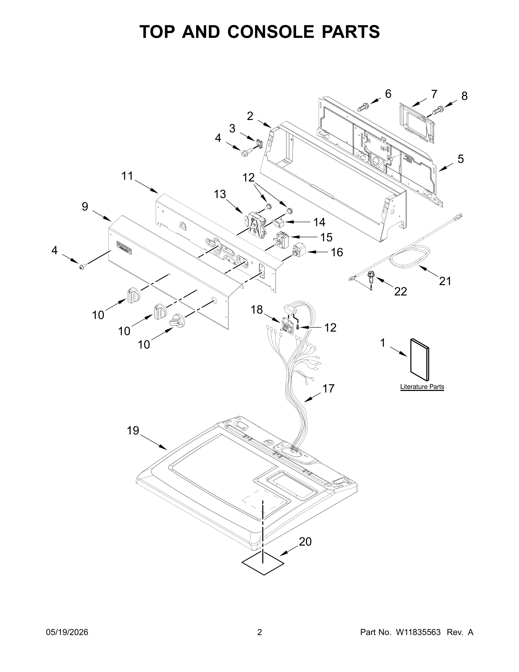 TOP AND CONSOLE PARTS