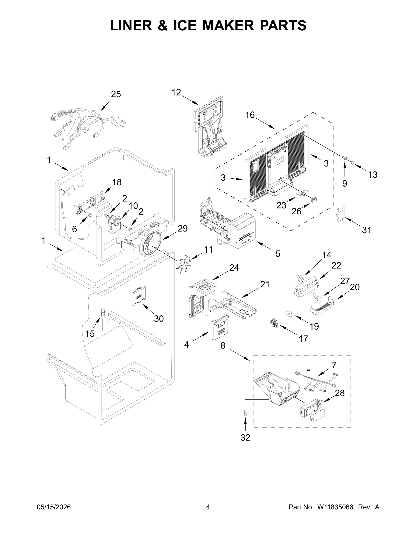 LINER & ICE MAKER PARTS