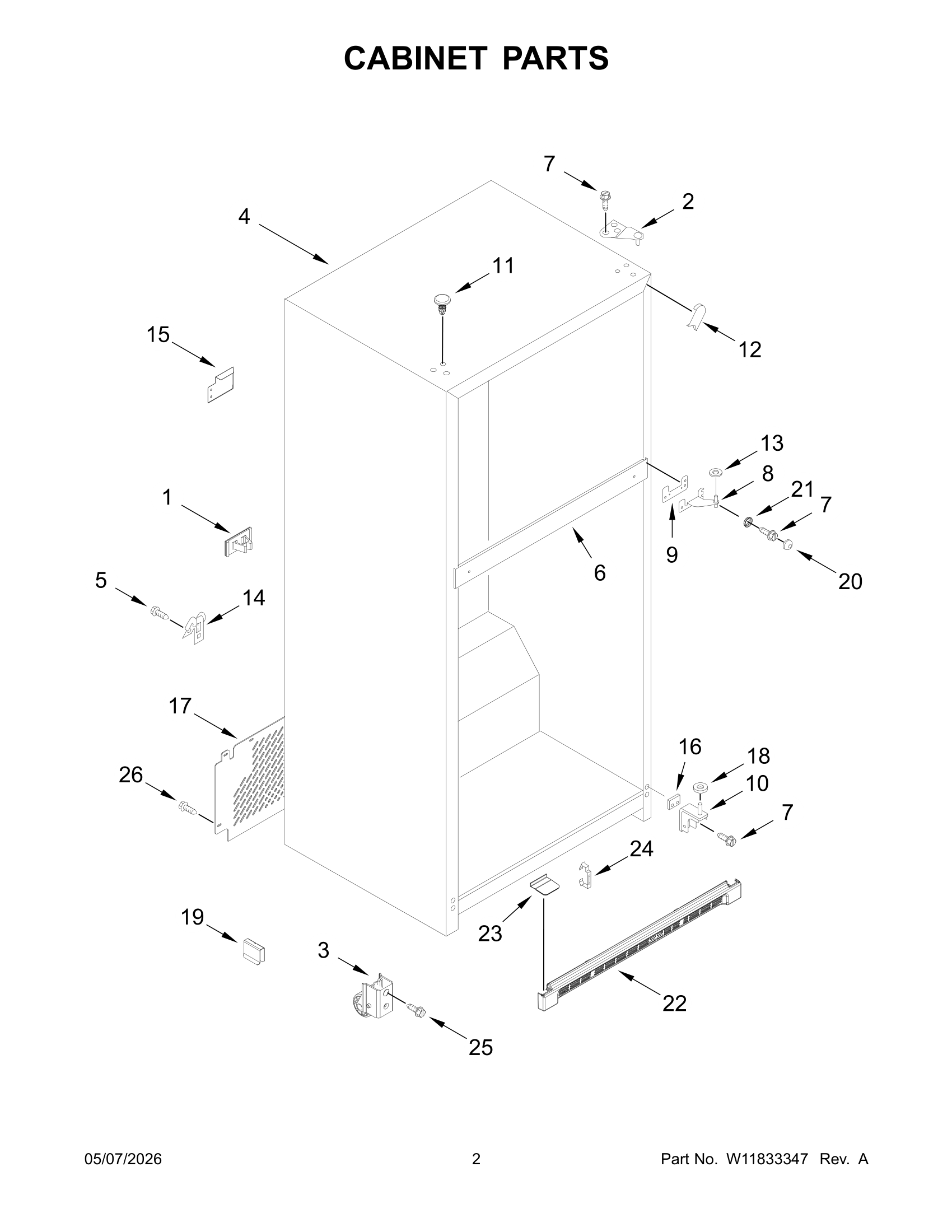CABINET PARTS