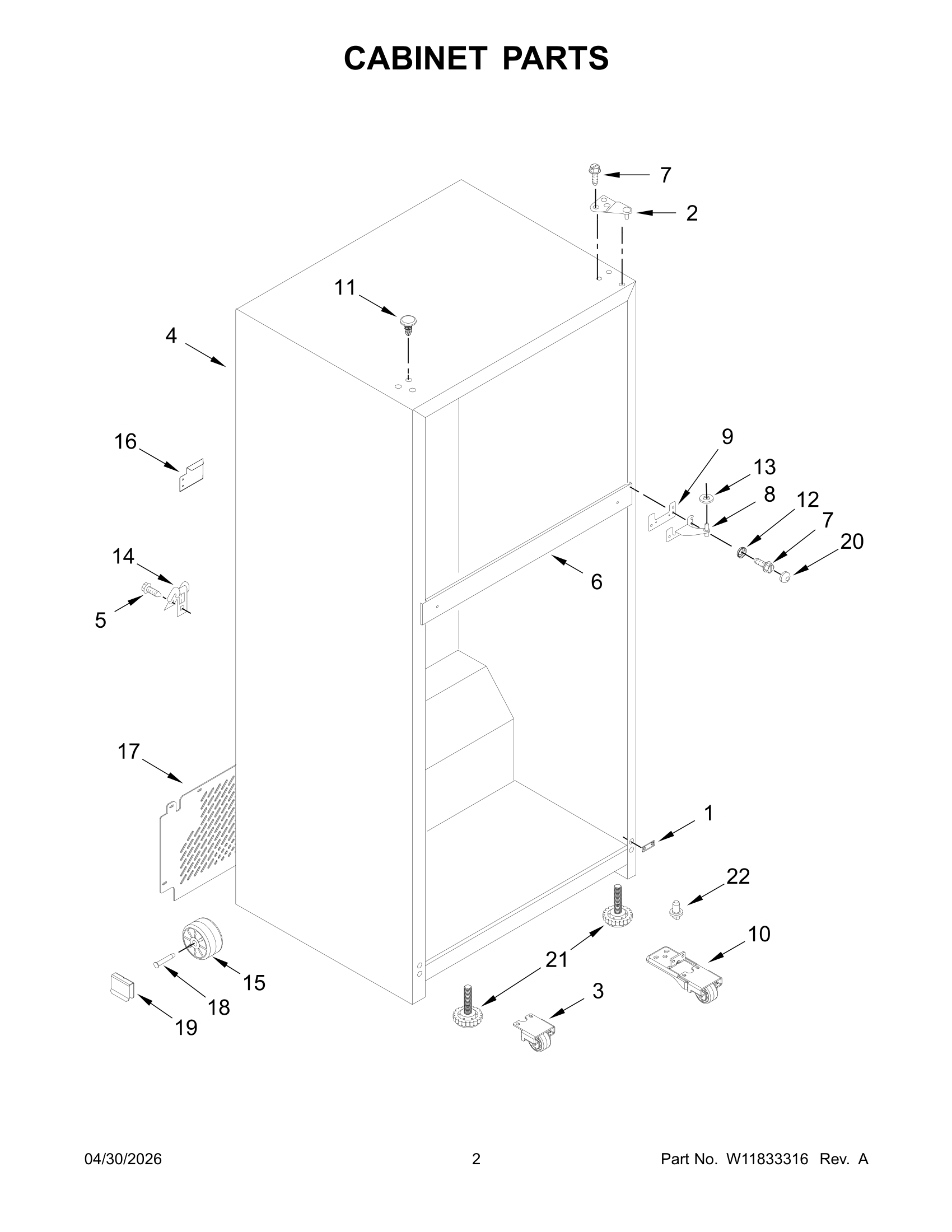 CABINET PARTS