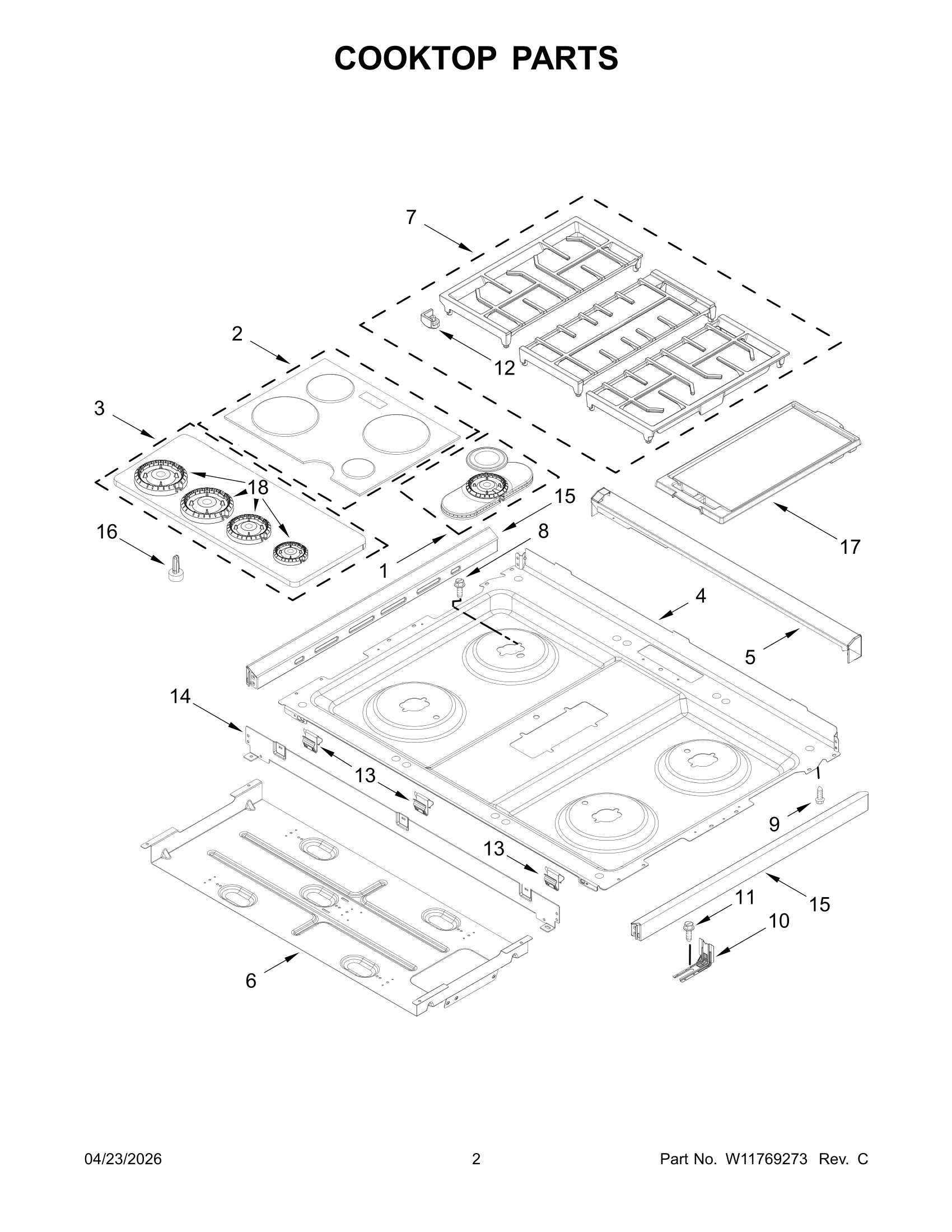 COOKTOP PARTS