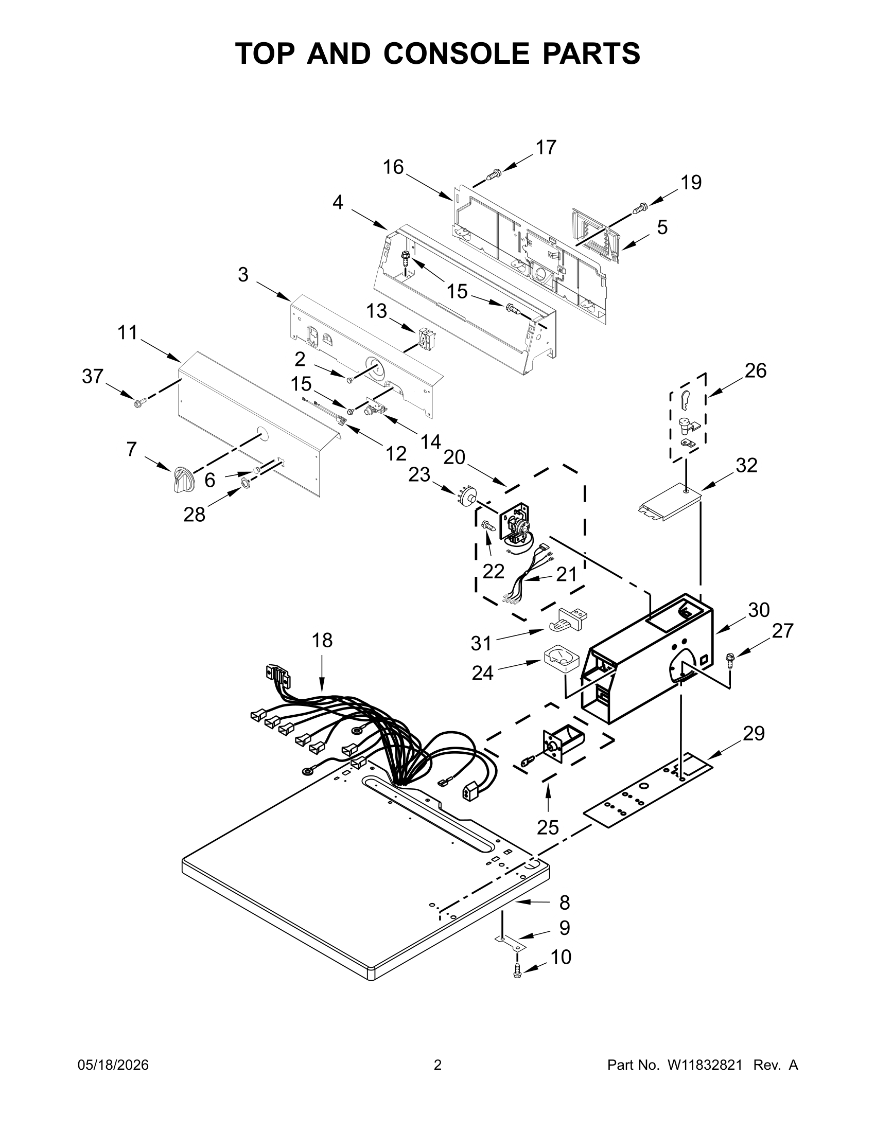 TOP AND CONSOLE PARTS
