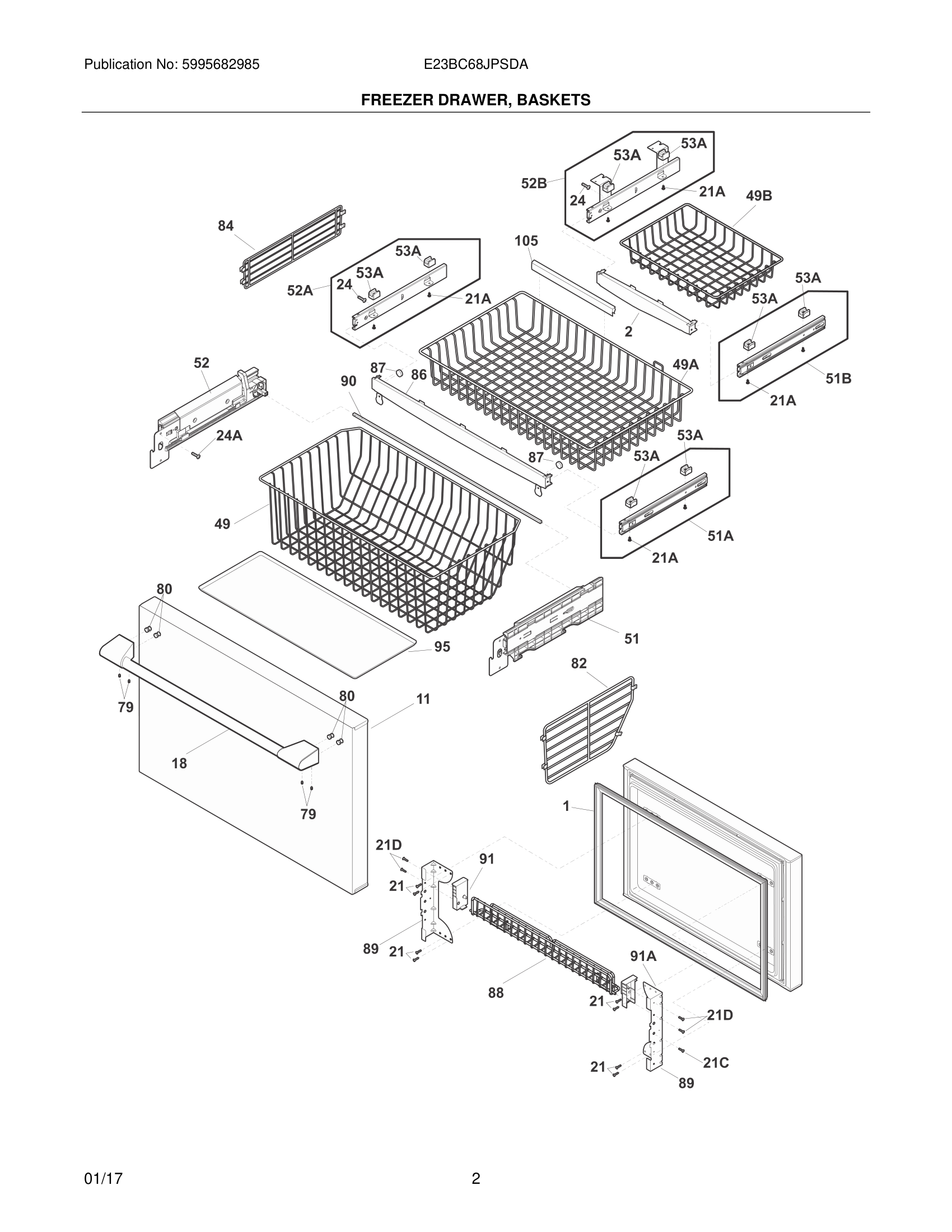 02 - FREEZER DRAWER, BASKETS