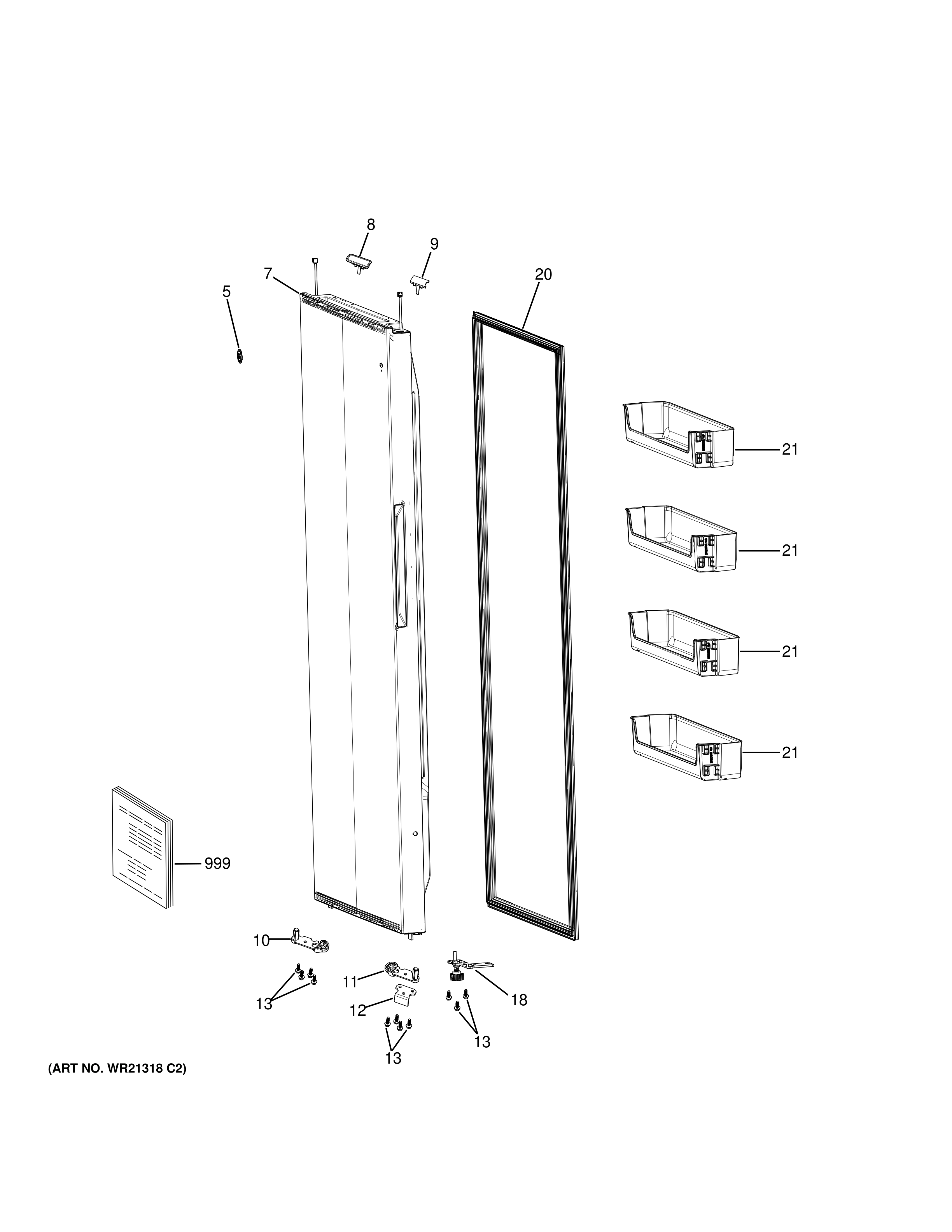 FREEZER DOOR