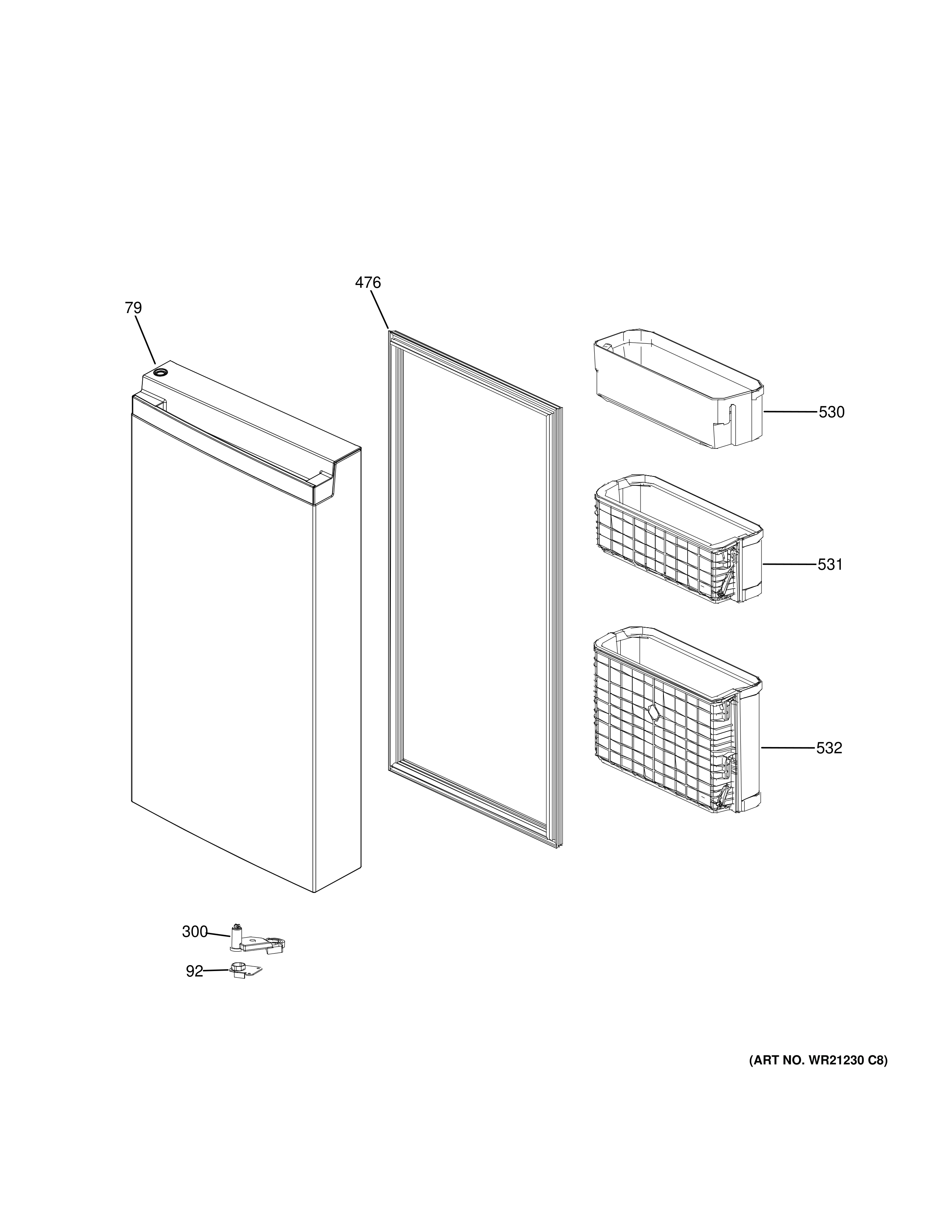 FREEZER DOOR