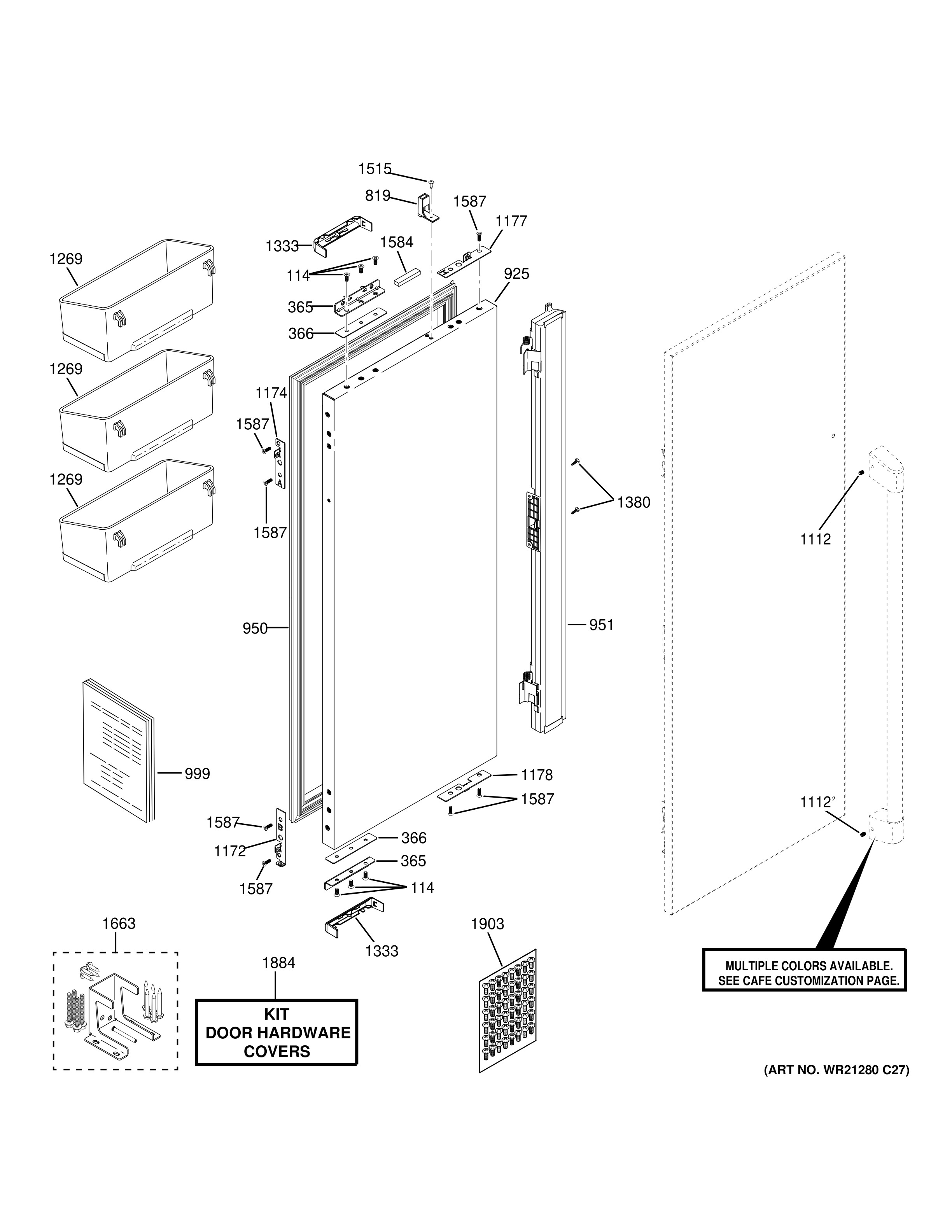 REFRIGERATOR DOOR - LH