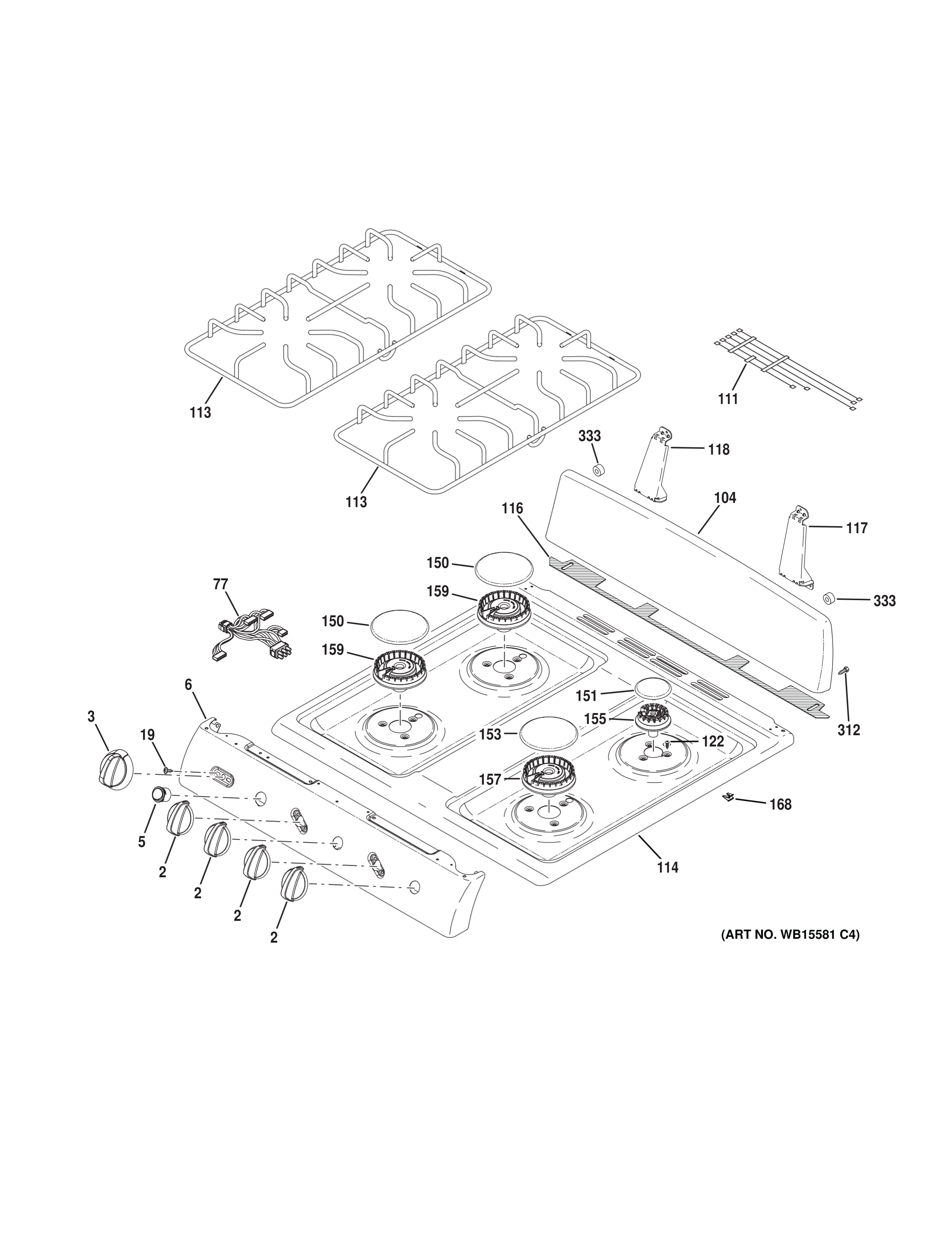 CONTROL PANEL & COOKTOP