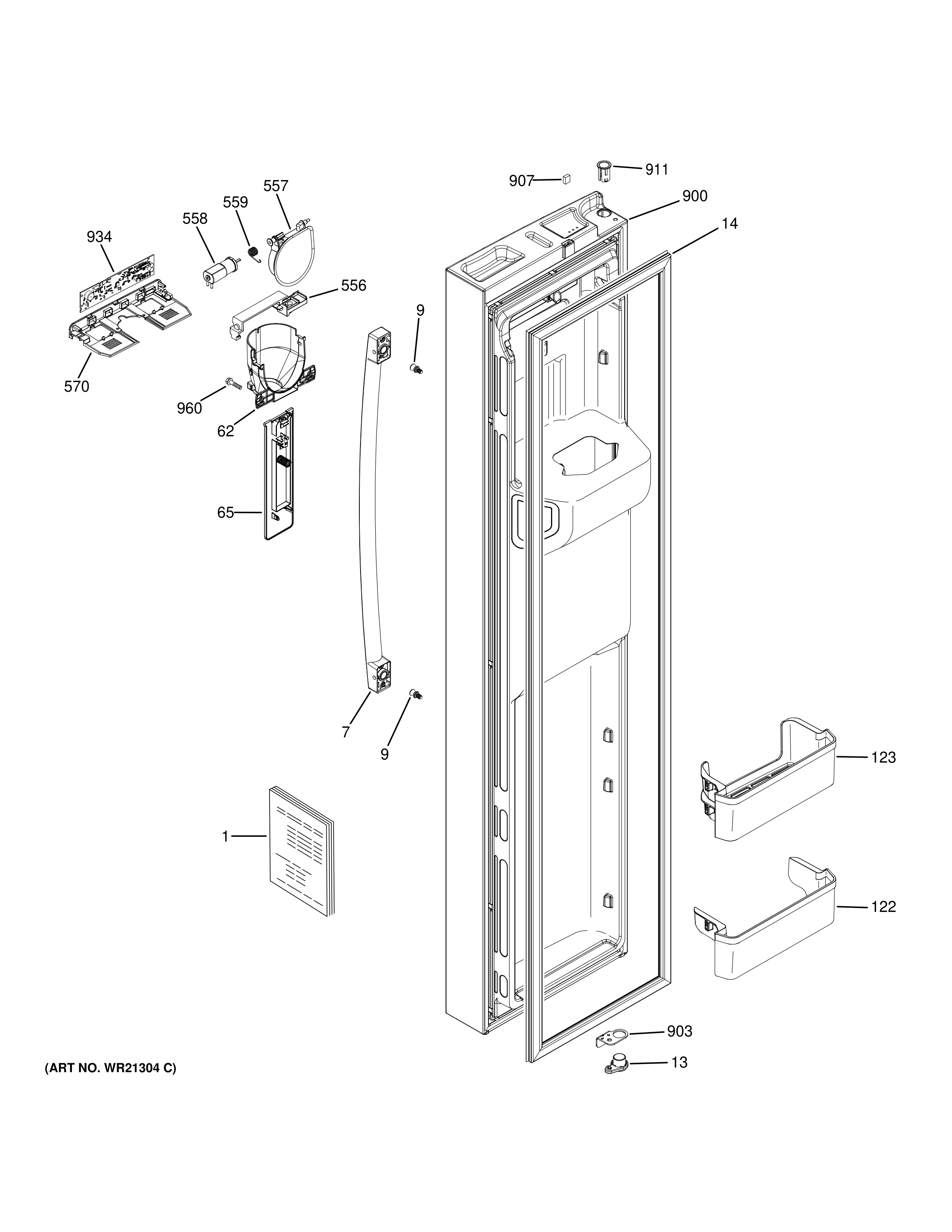 FREEZER DOOR