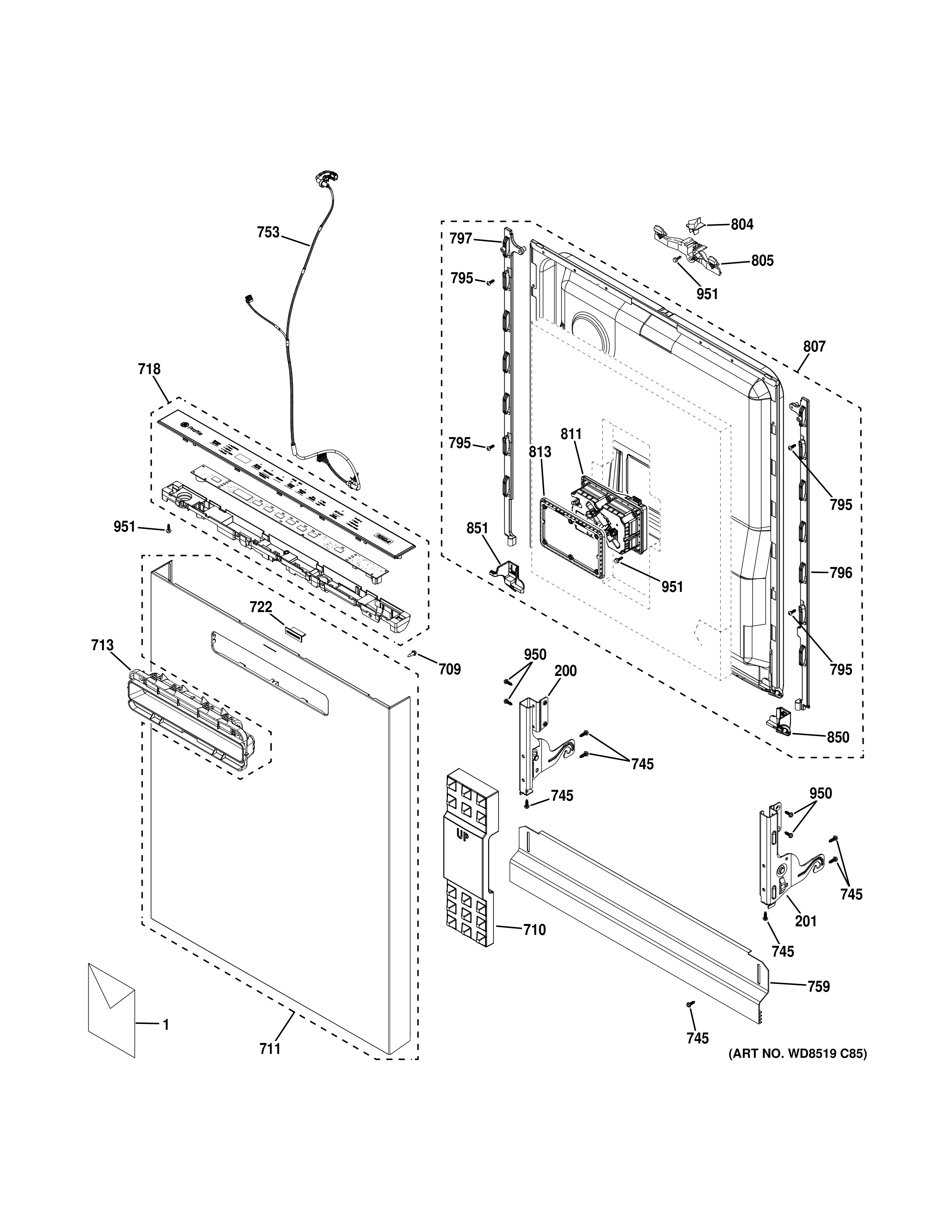 ESCUTCHEON & DOOR ASSEMBLY
