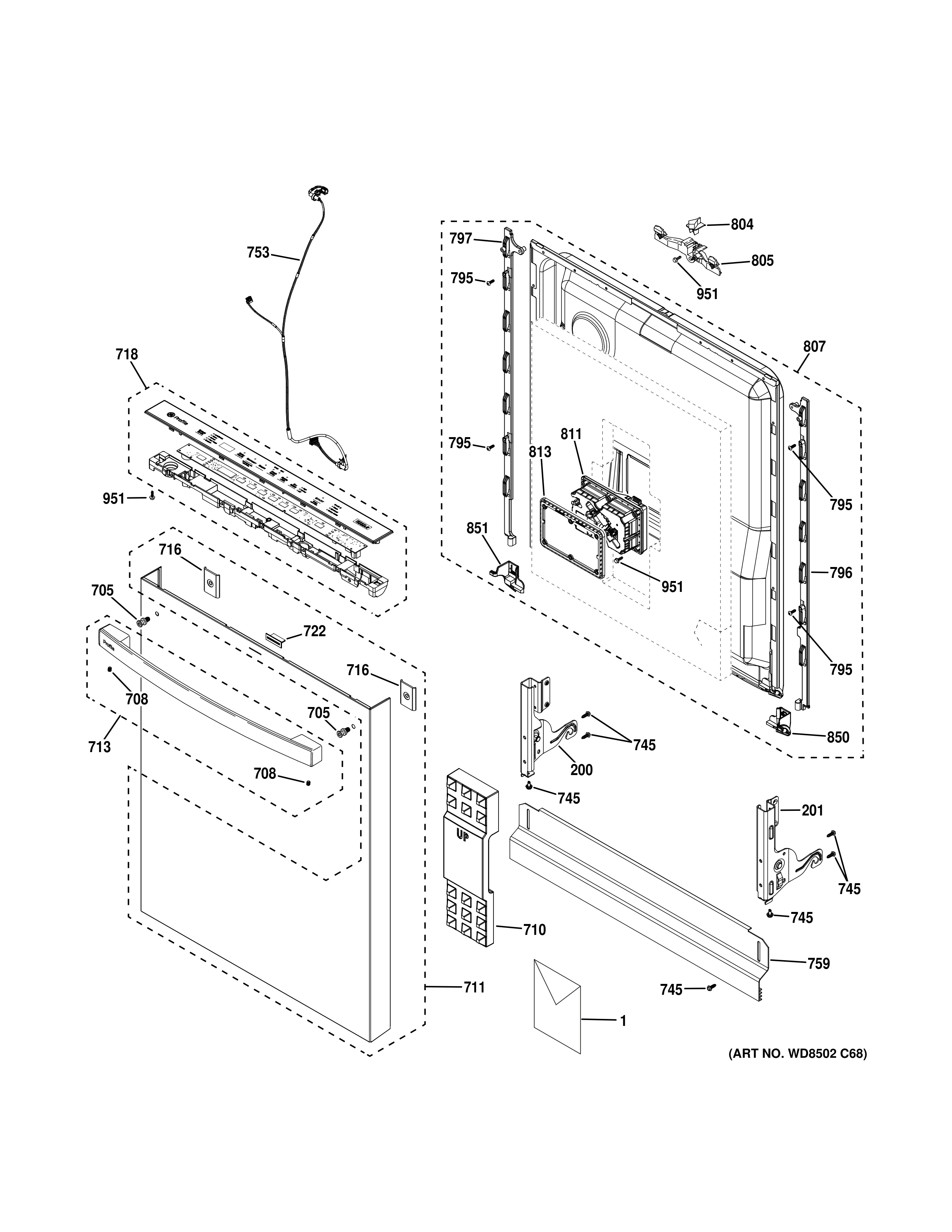 ESCUTCHEON & DOOR ASSEMBLY