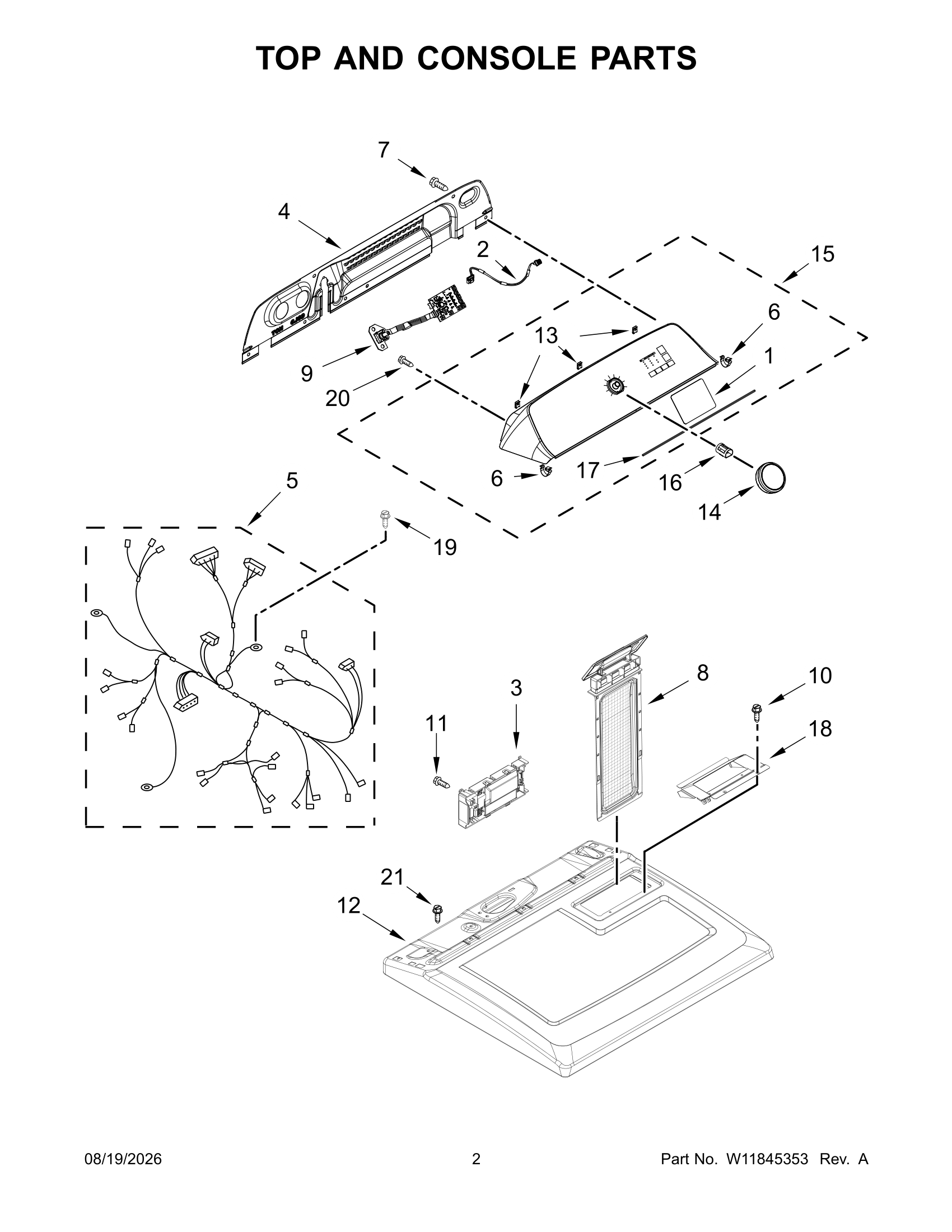 TOP AND CONSOLE PARTS