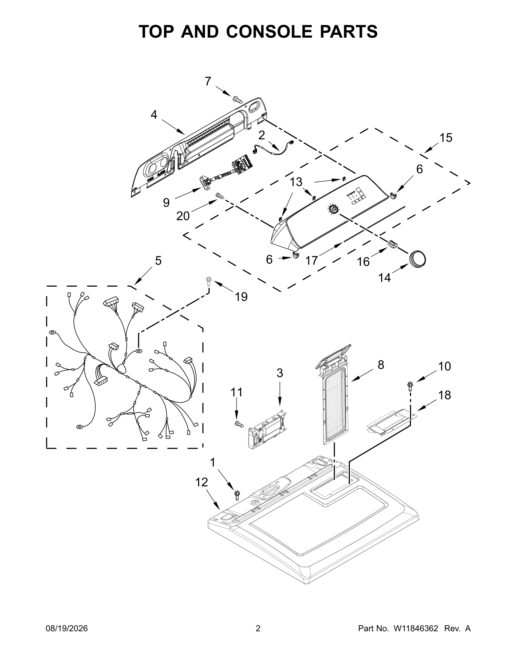 TOP AND CONSOLE PARTS
