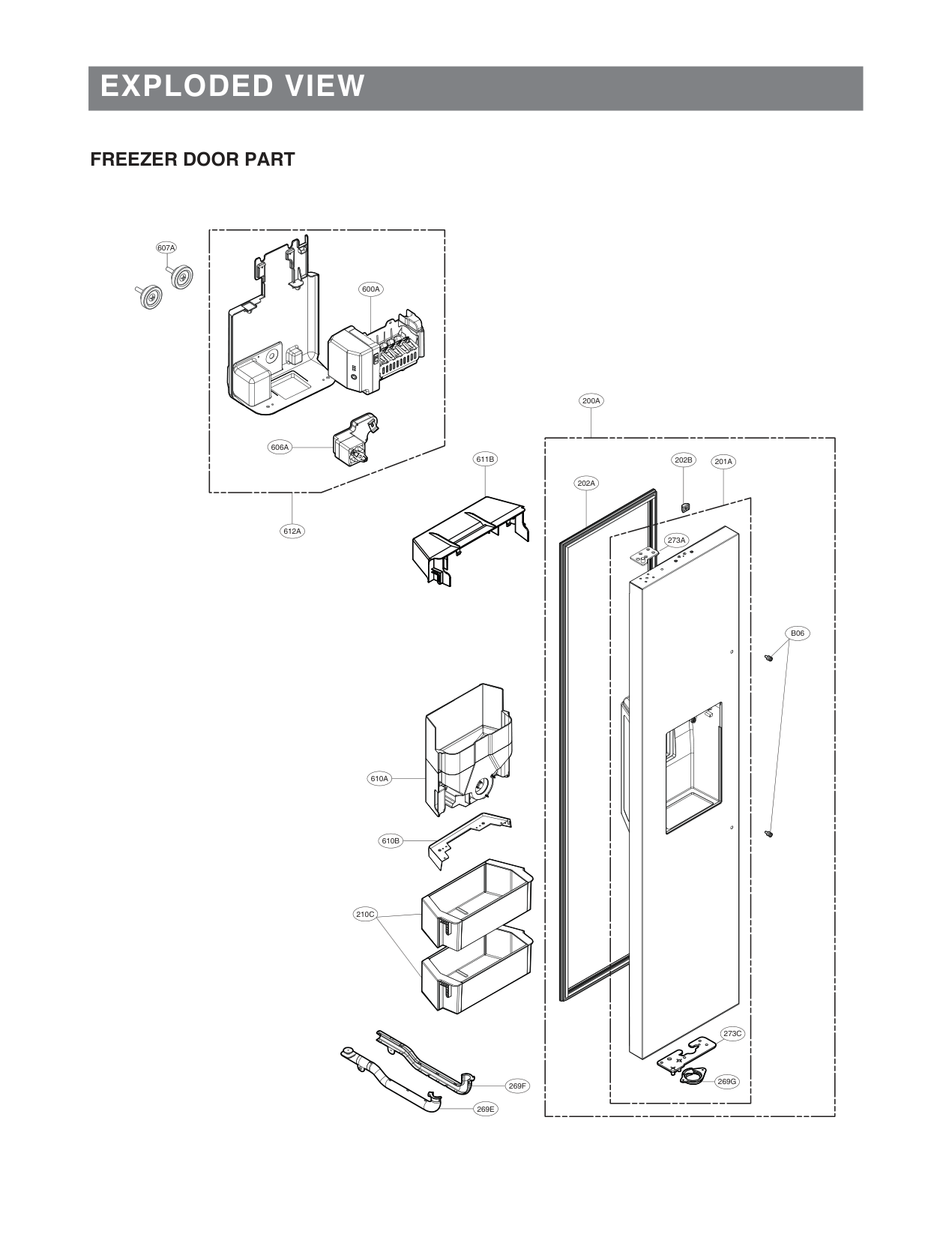FREEZER DOOR PART