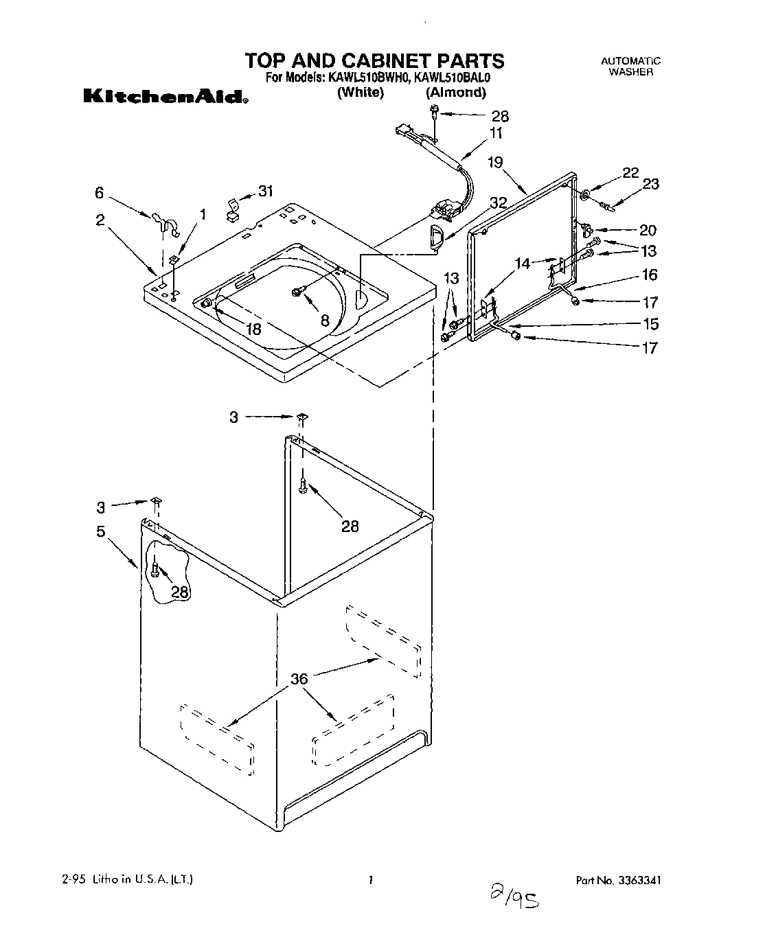 01 - TOP AND CABINET, LIT/OPTIONAL