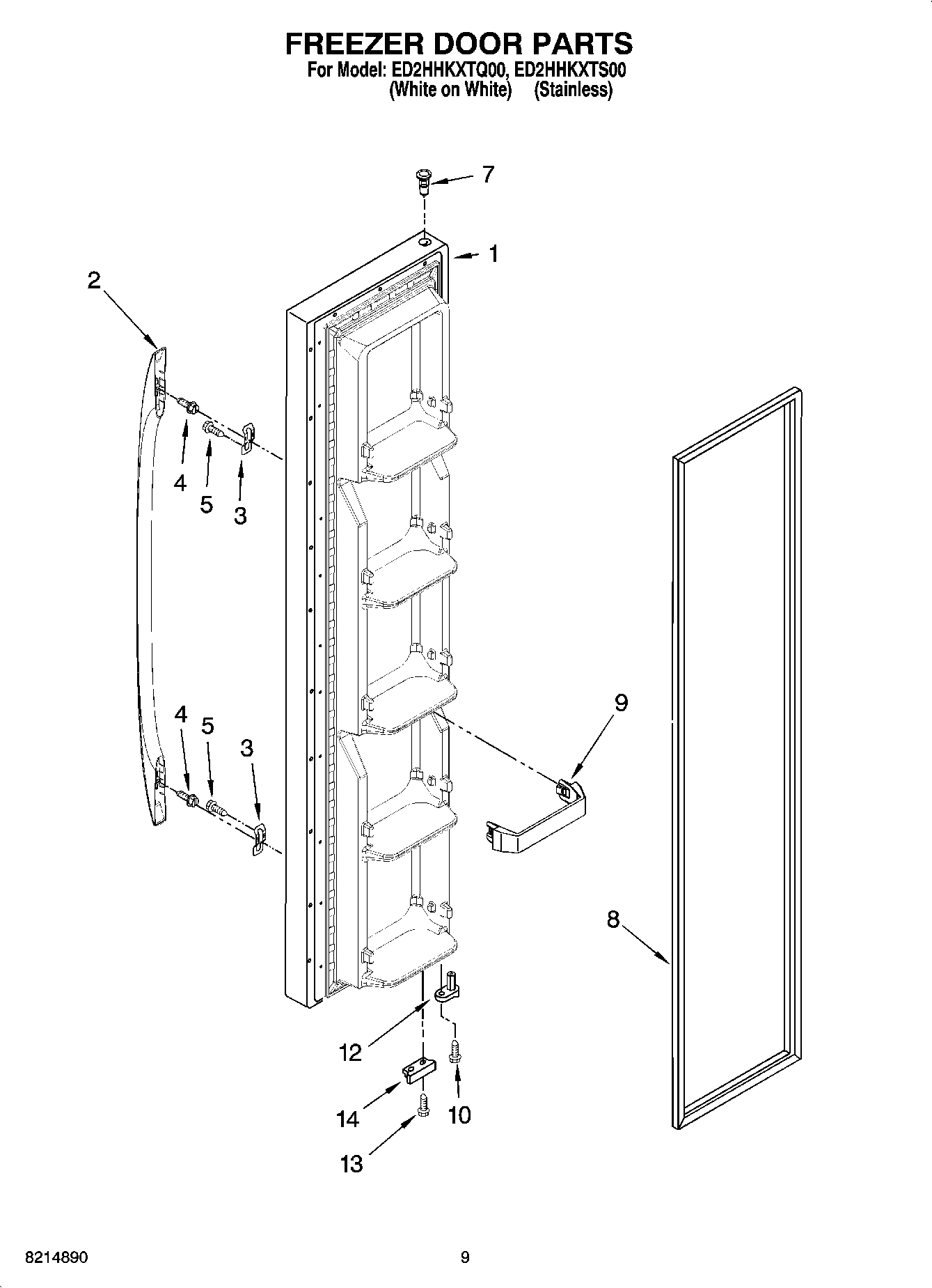 07 - FREEZER DOOR PARTS