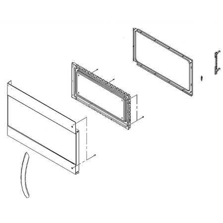 5304512514 Frigidaire Microwave Door Assembly