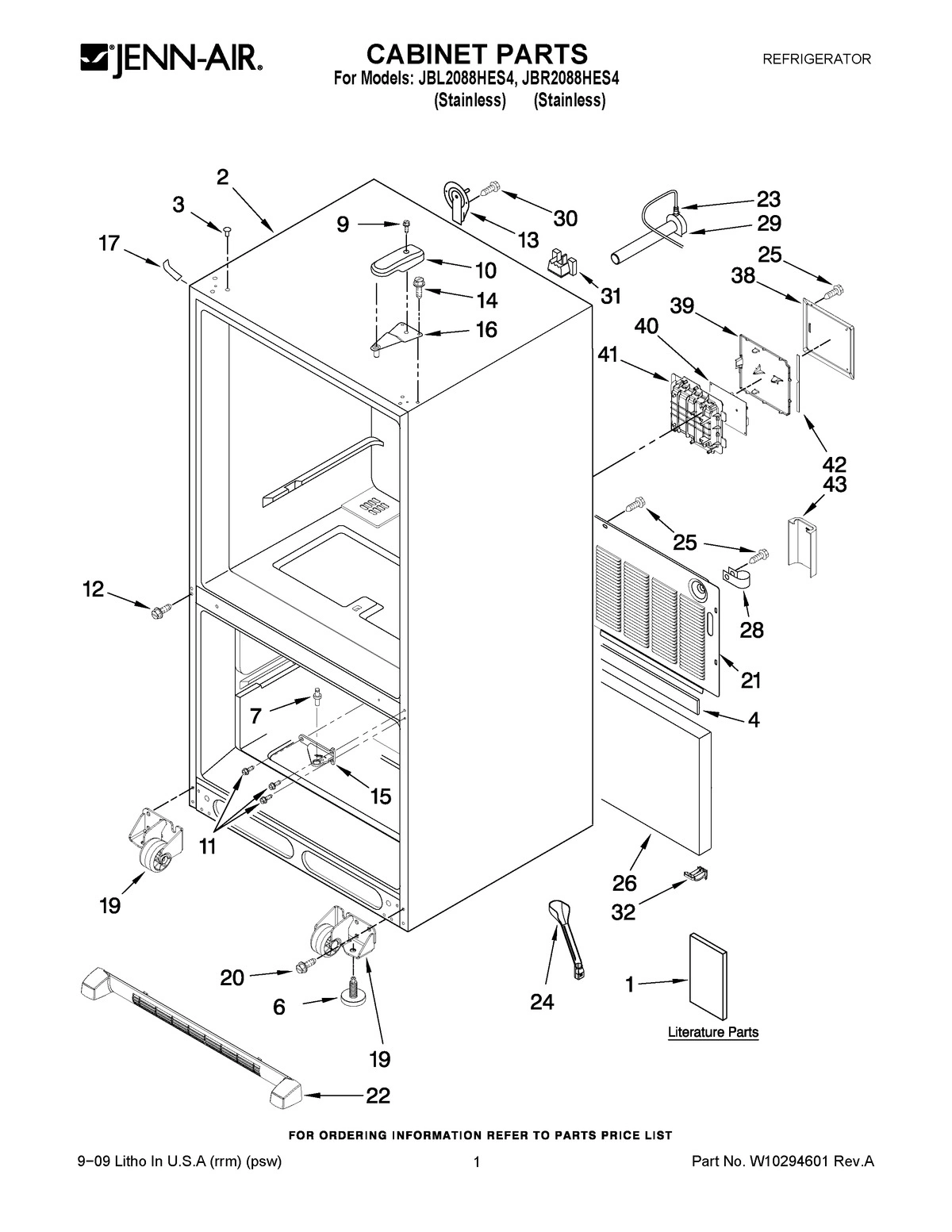 01 - CABINET PARTS