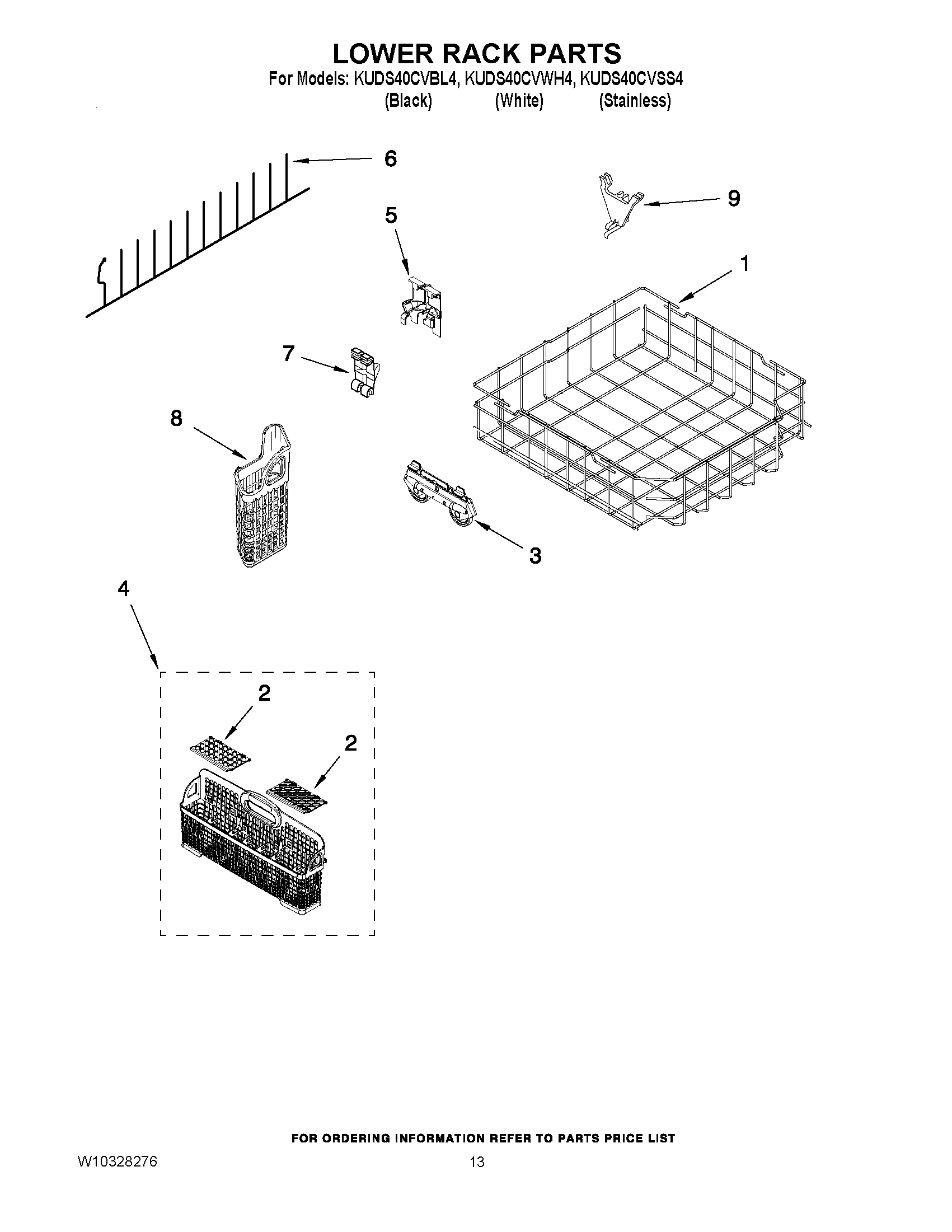 10 - LOWER RACK PARTS