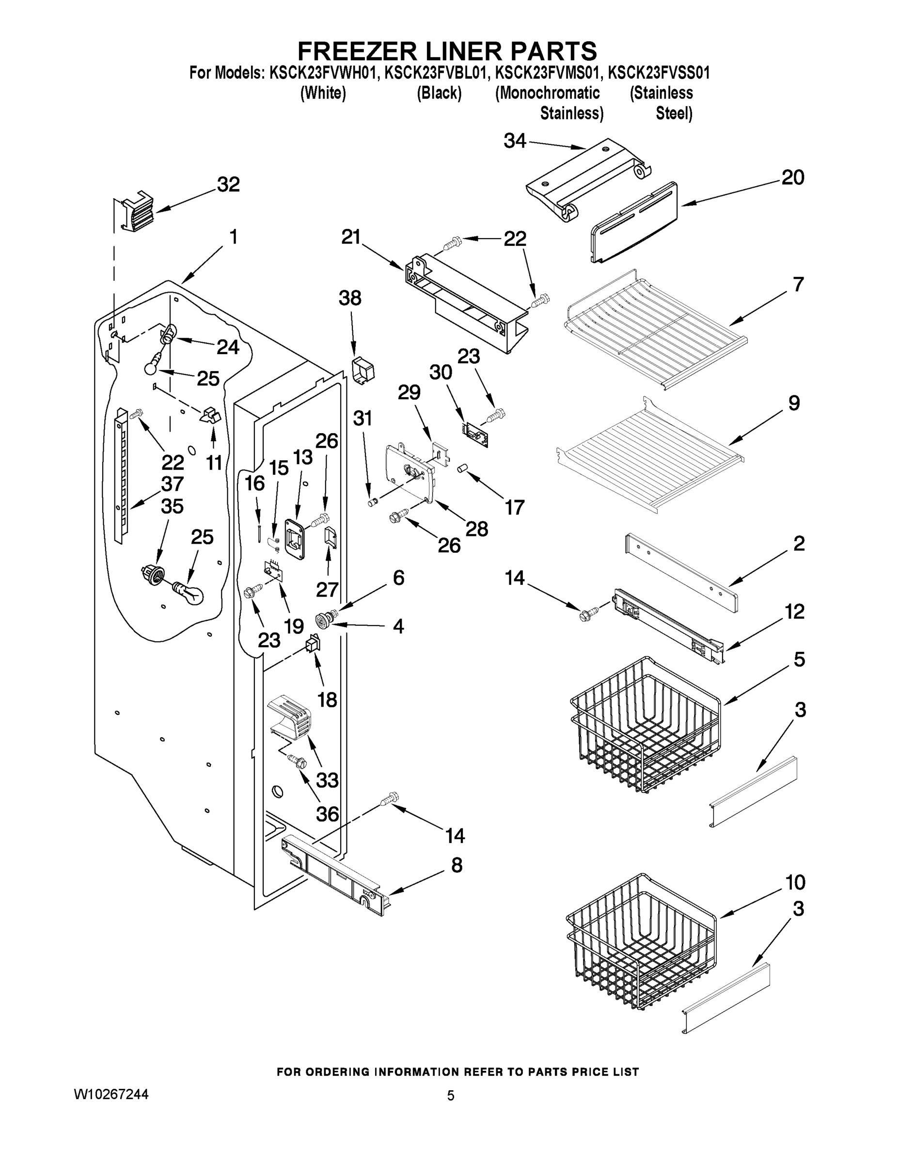 04 - FREEZER LINER PARTS