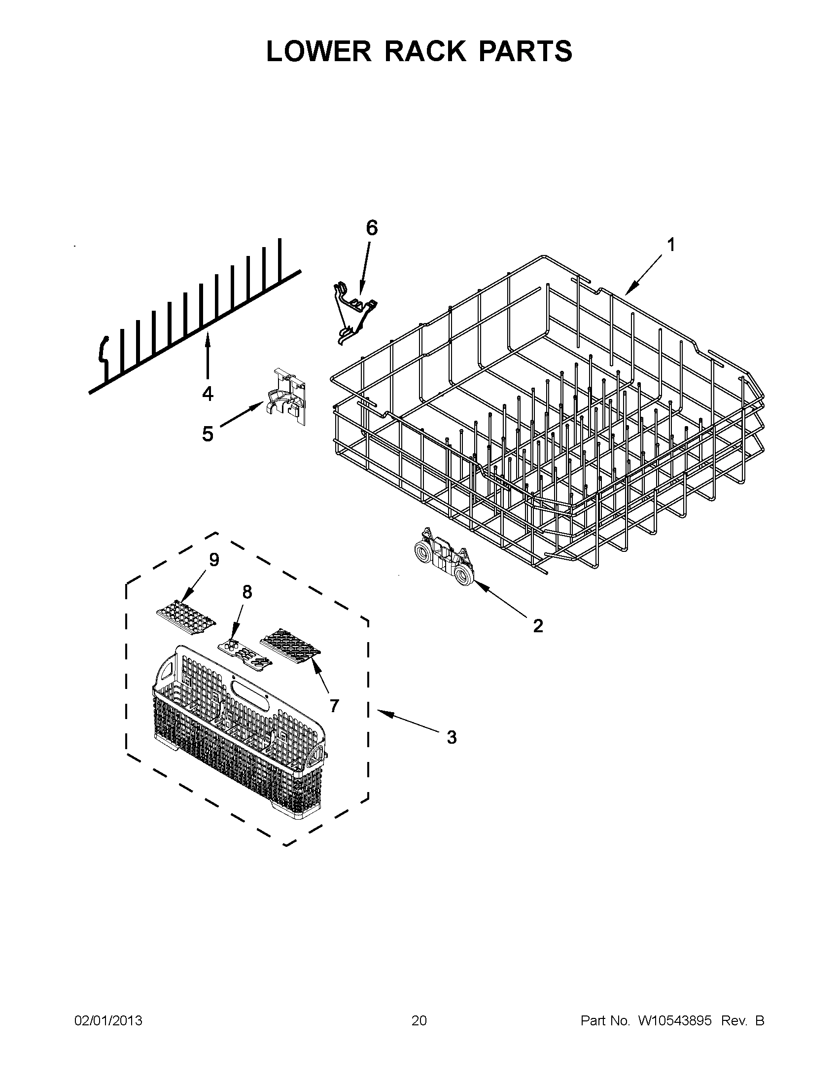 10 - LOWER RACK PARTS