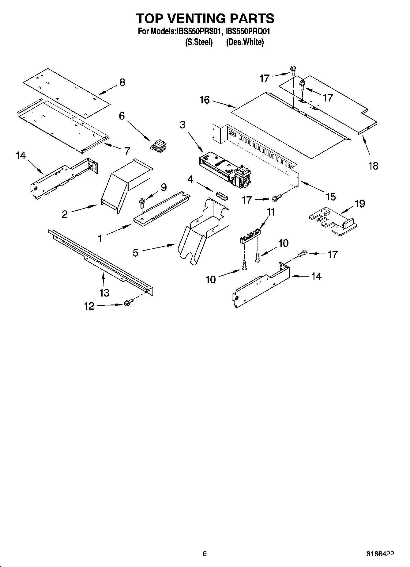 05 - TOP VENTING PARTS, OPTIONAL PARTS
