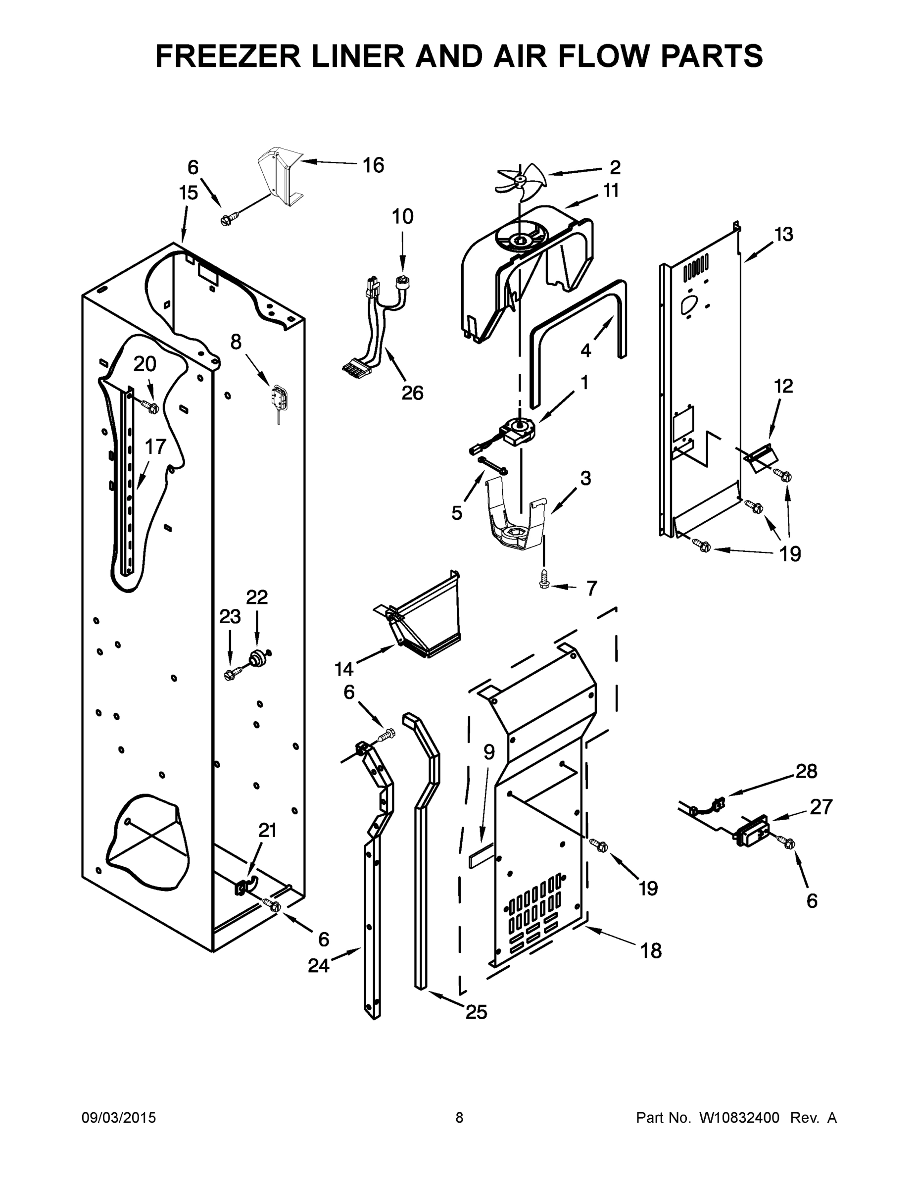 05 - FREEZER LINER AND AIR FLOW PARTS