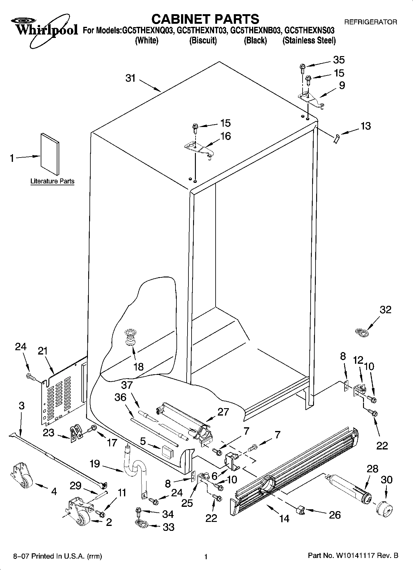 01 - CABINET PARTS