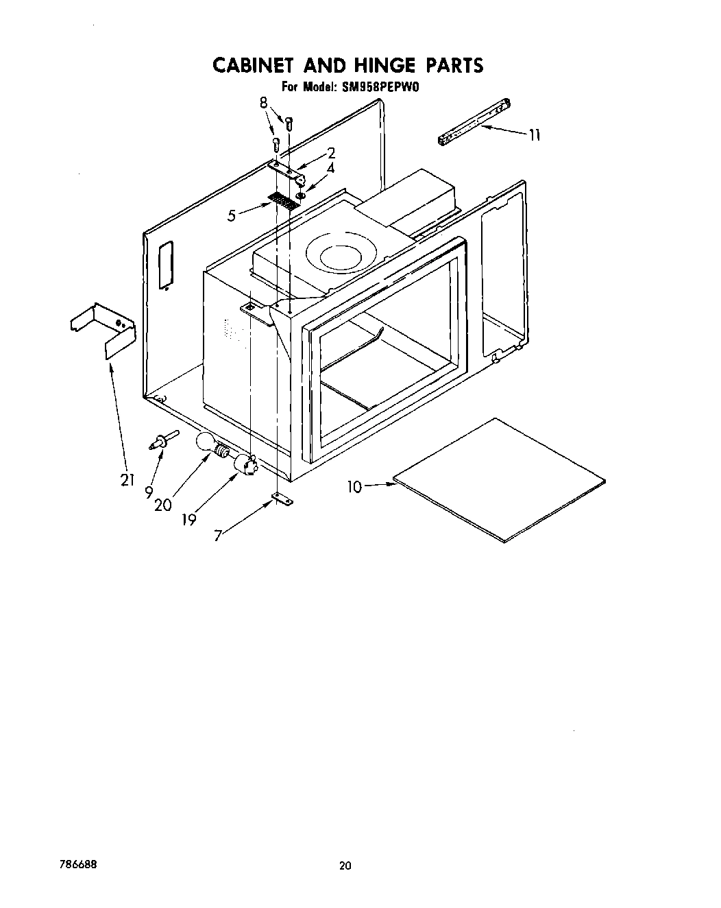 14 - CABINET AND HINGE