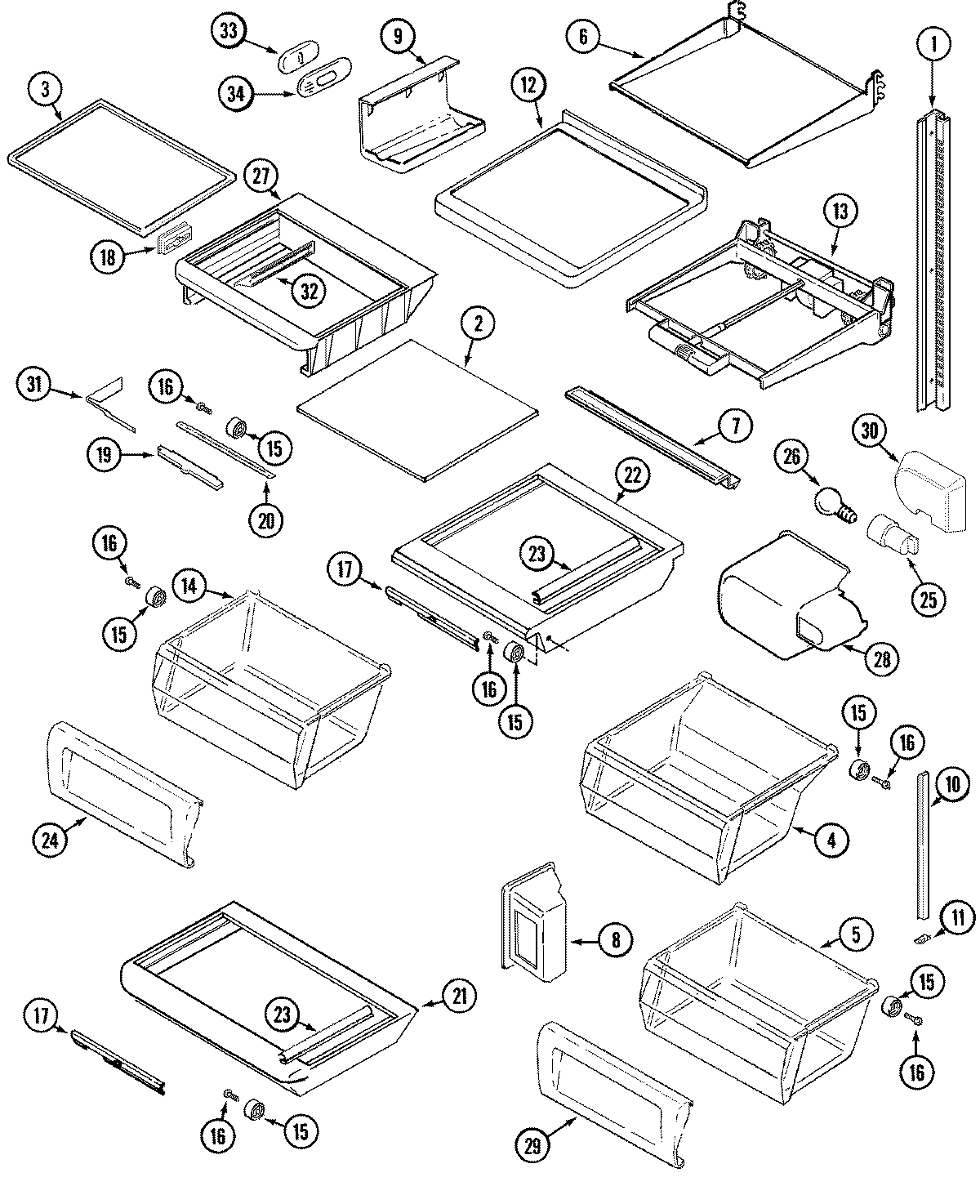 13 - SHELVES & ACCESSORIES