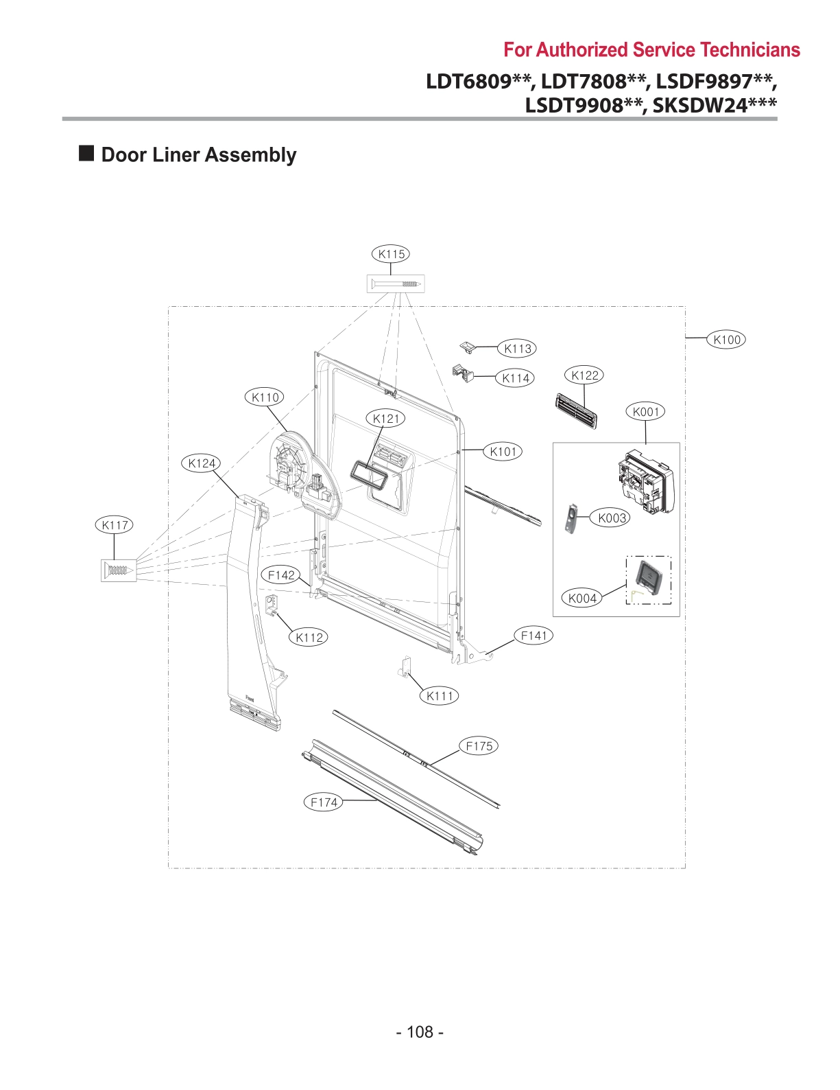 DOOR LINER ASSEMBLY