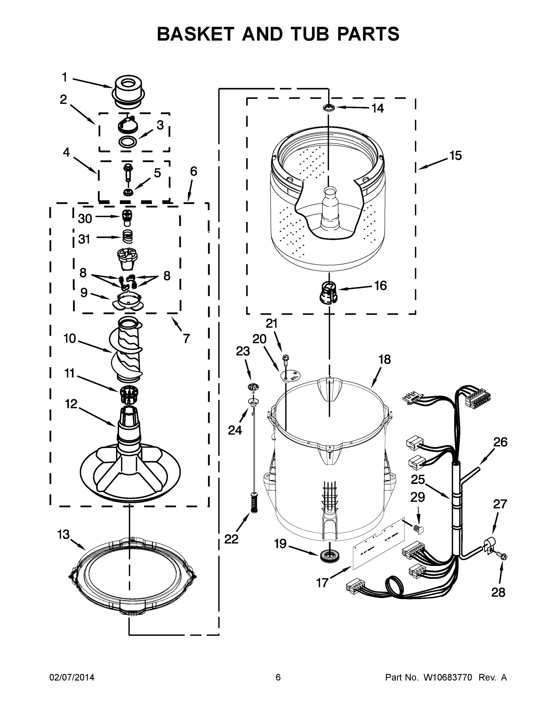 04 - BASKET AND TUB PARTS