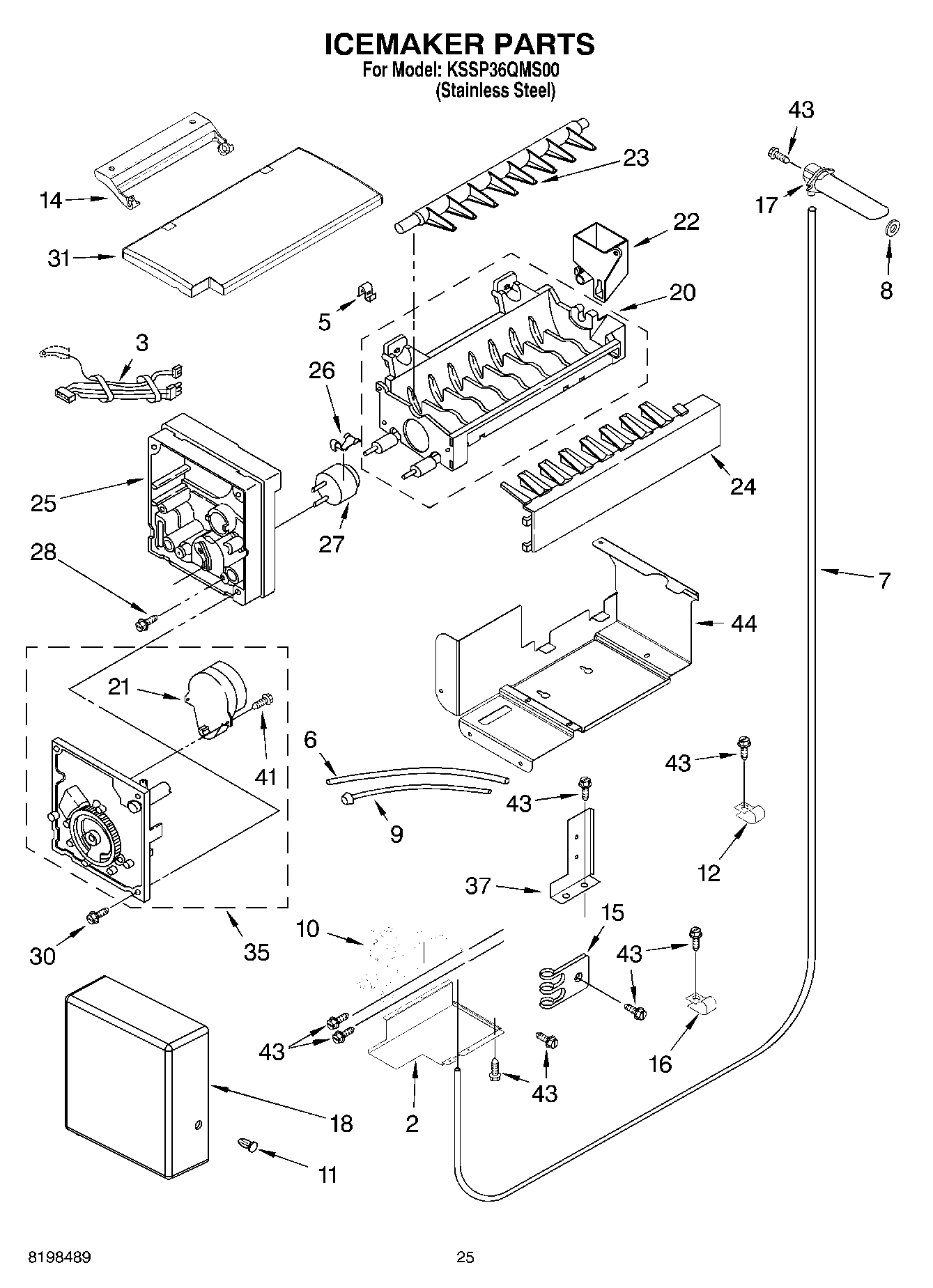 15 - ICEMAKER PARTS