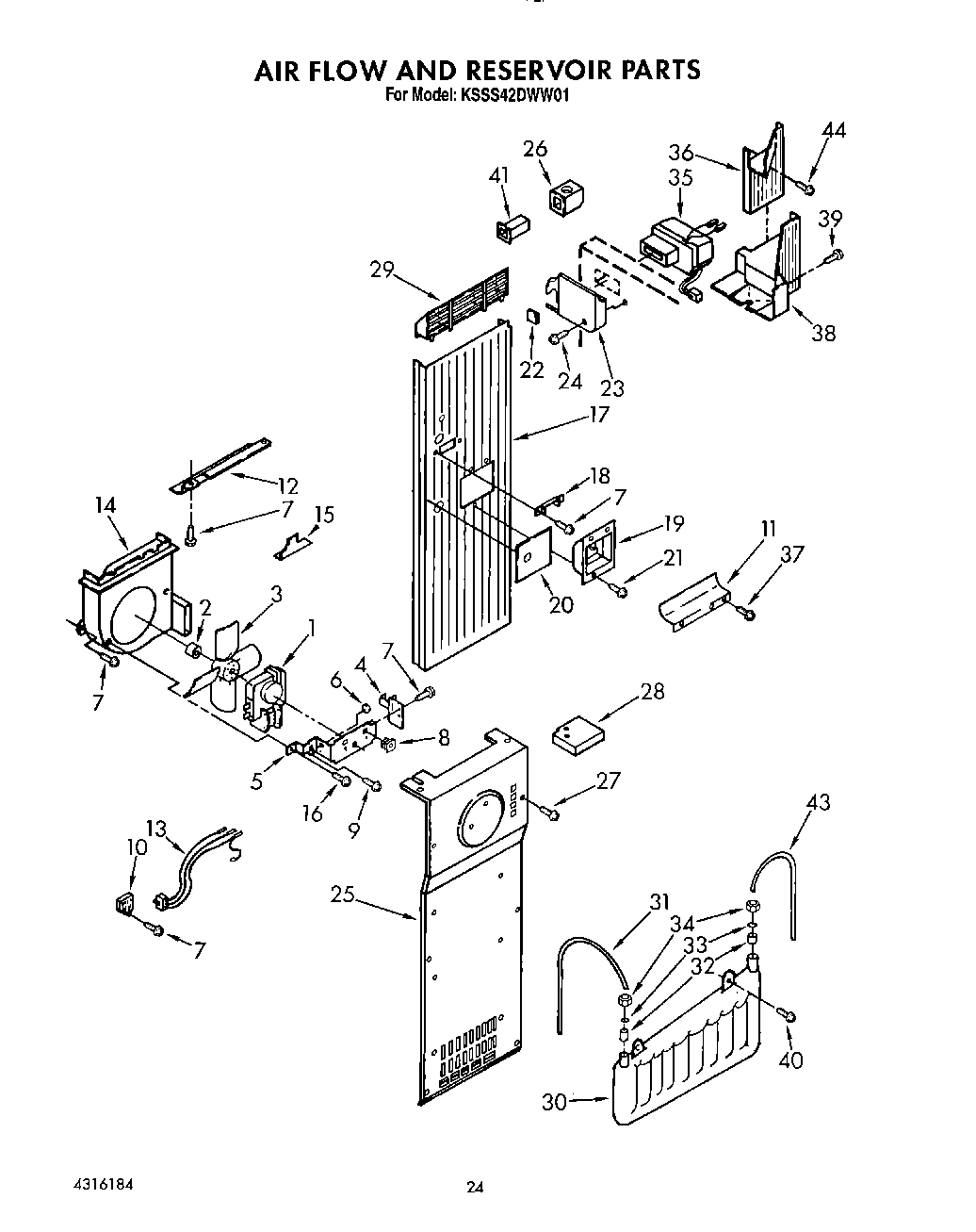 16 - AIR FLOW AND RESERVOIR