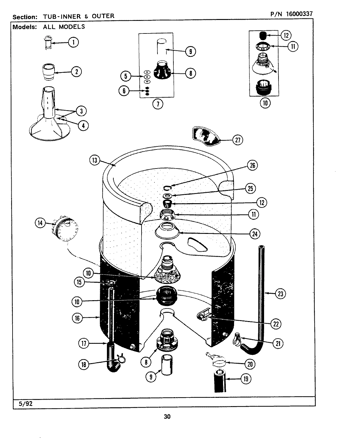 16 - TUB-INNER & OUTER (LSG7800ABx)