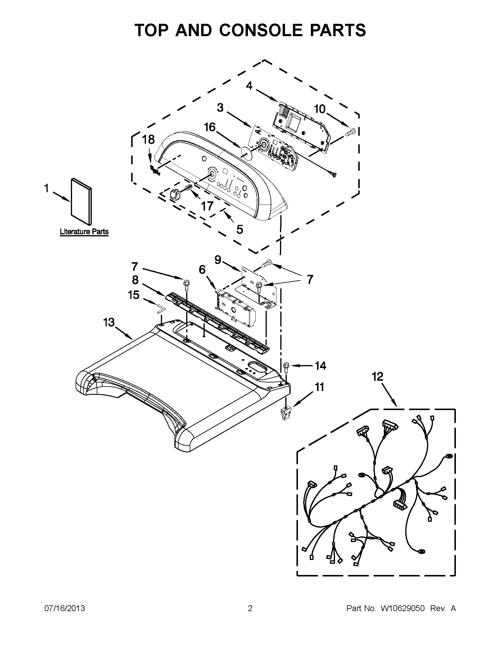 01 - TOP AND CONSOLE PARTS