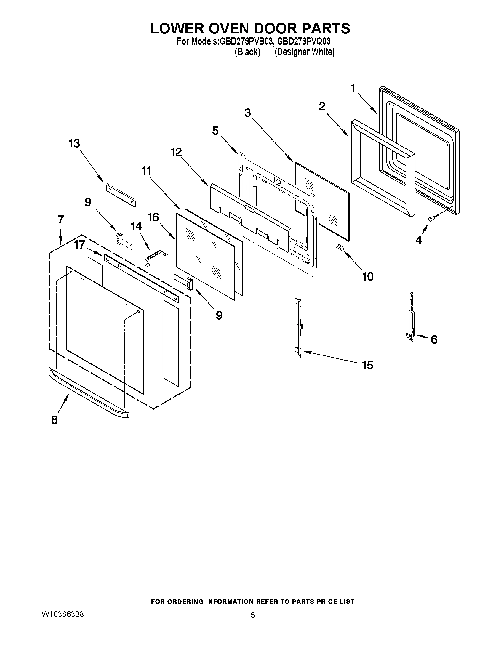 03 - LOWER OVEN DOOR PARTS