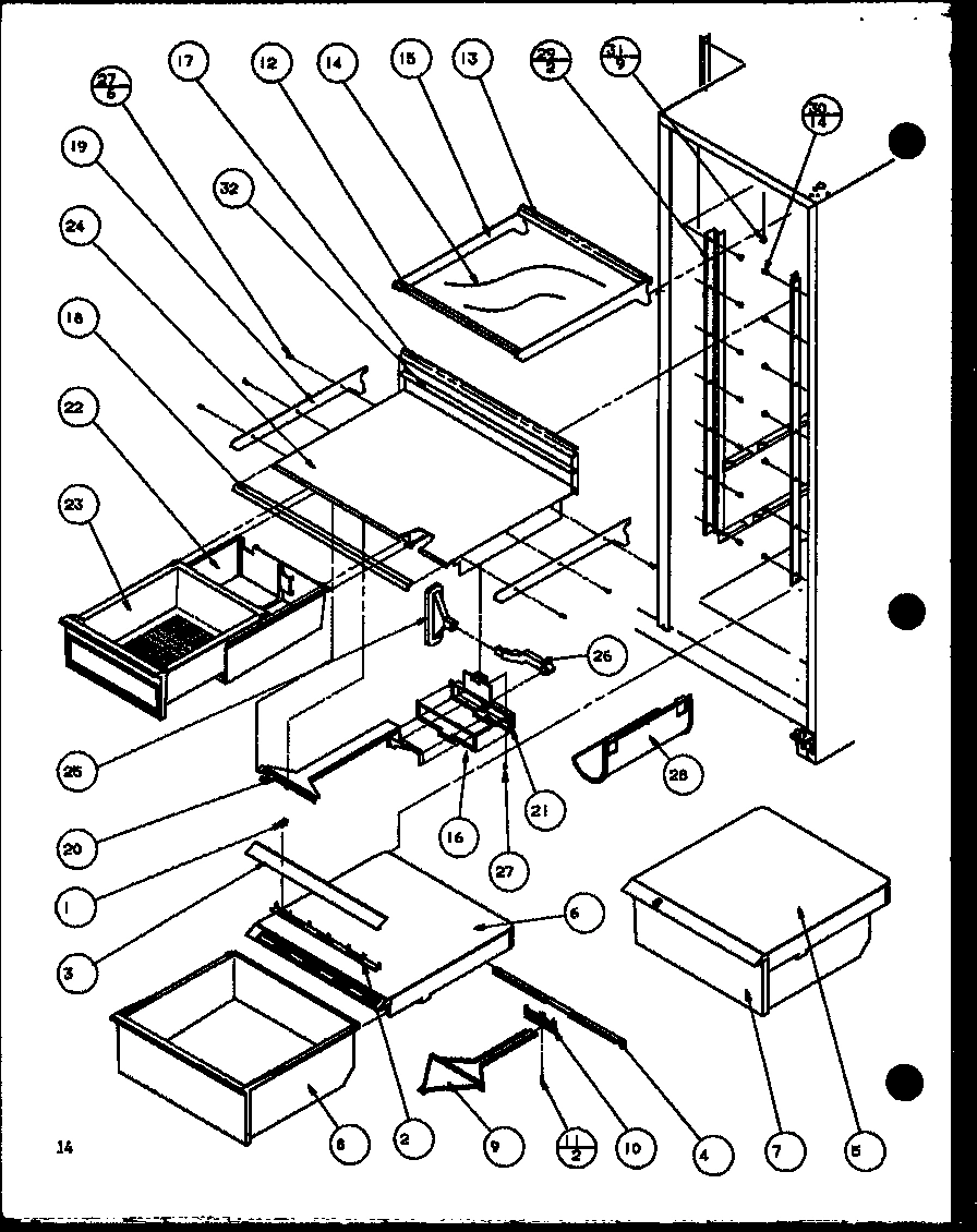 14 - REF SHELVING AND DRAWERS