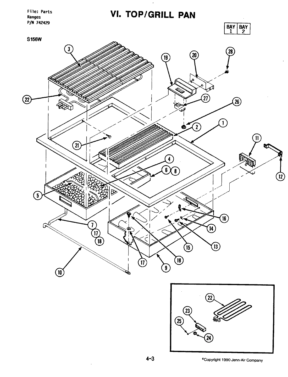 10 - TOP/GRILL PAN (S156W)