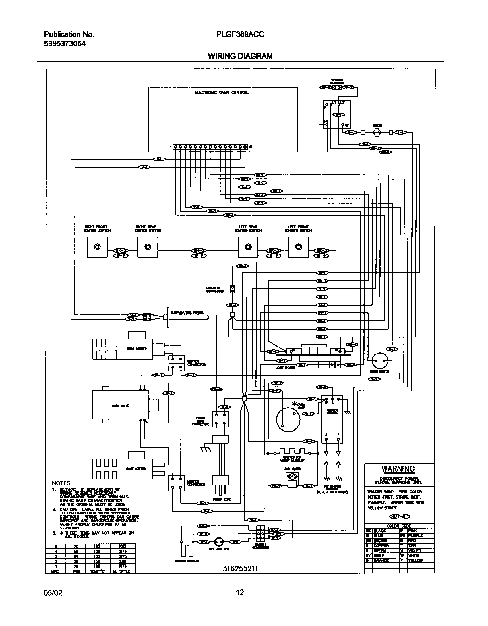 12 - WIRING SCHEMATIC