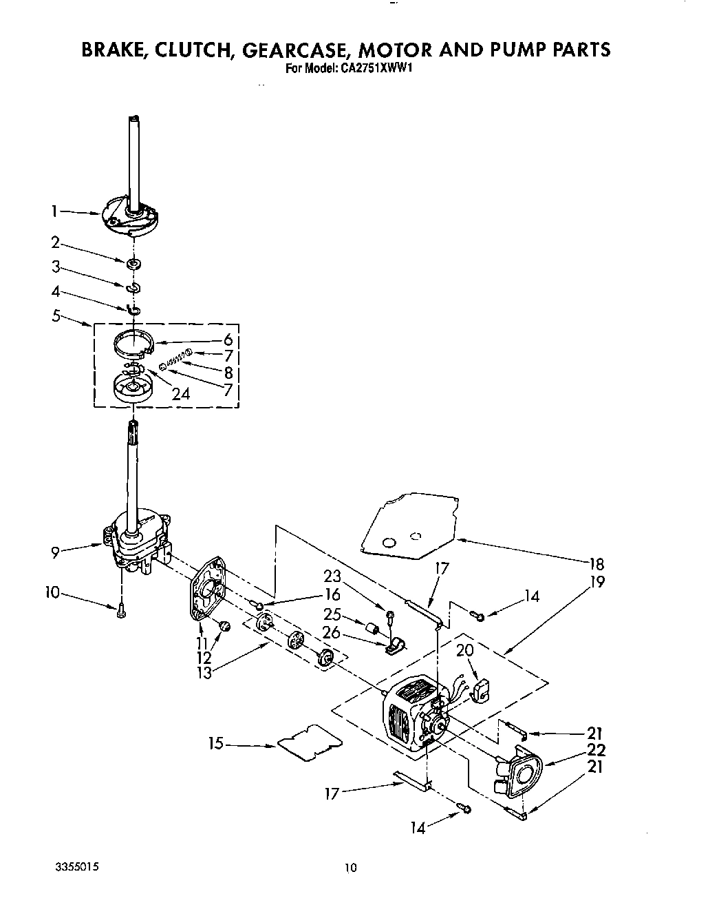 08 - BRAKE, CLUTCH, GEARCASE, MOTOR AND PUMP