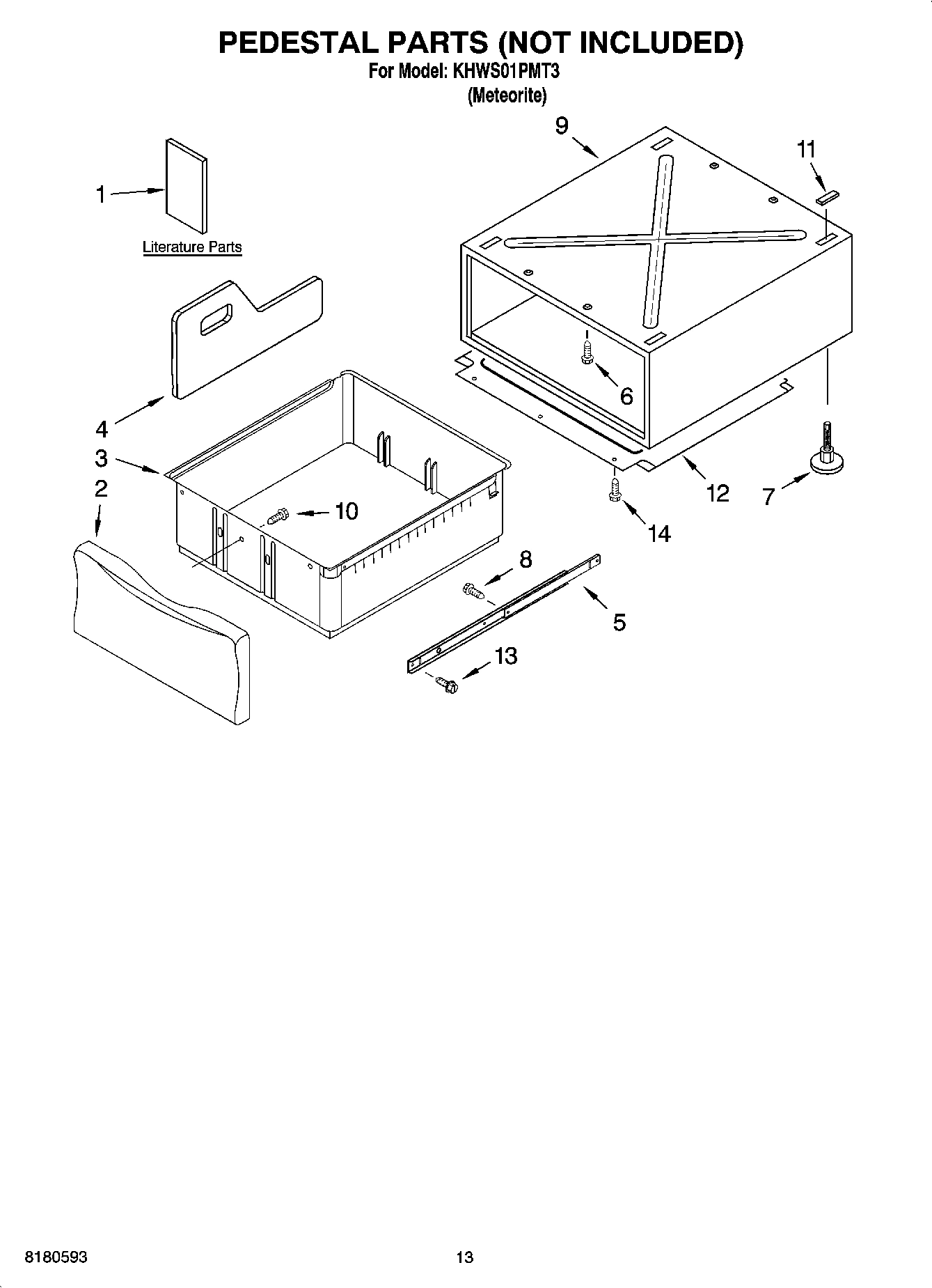 07 - PEDESTAL PARTS (NOT INCLUDED), OPTIONAL PARTS (NOT INCLUDED)