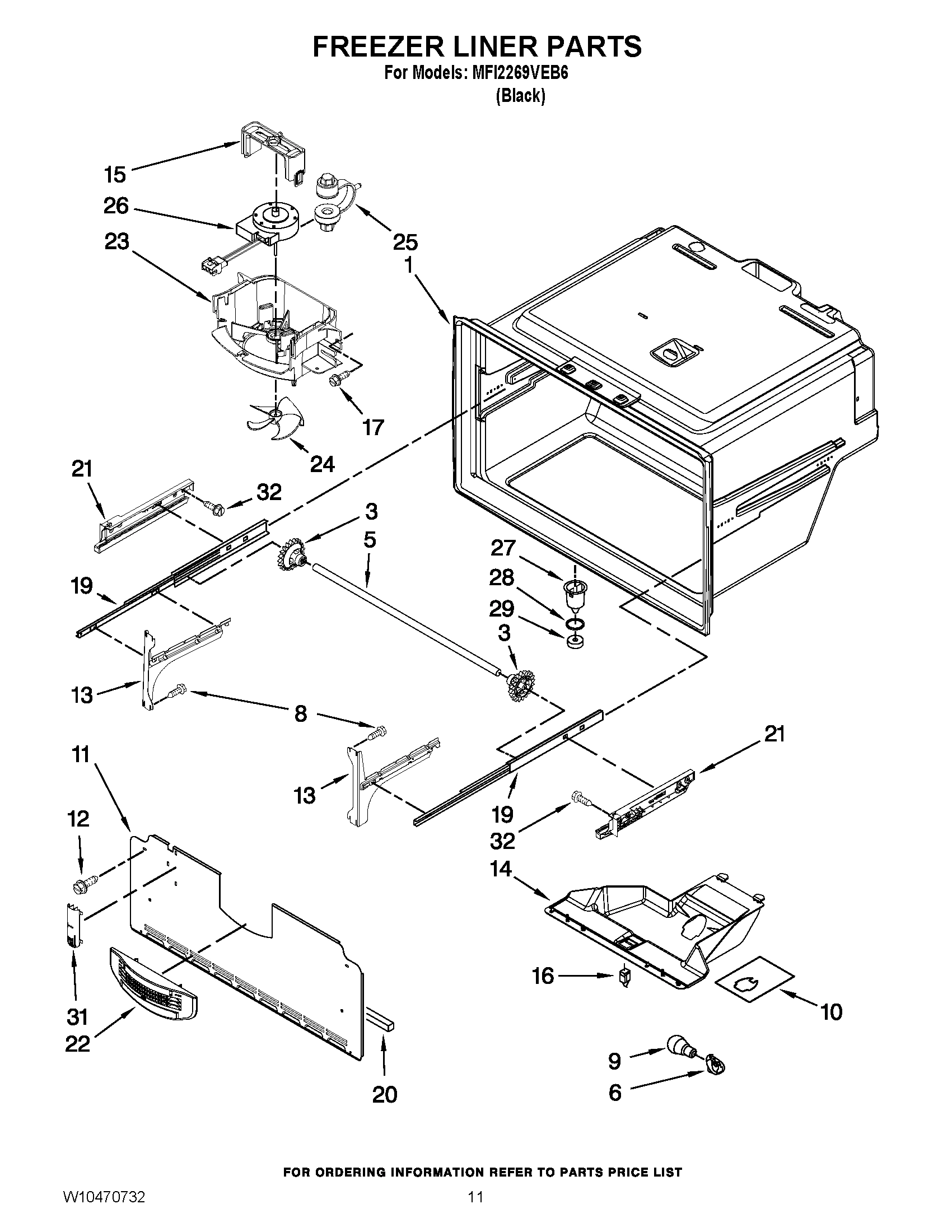 06 - FREEZER LINER PARTS