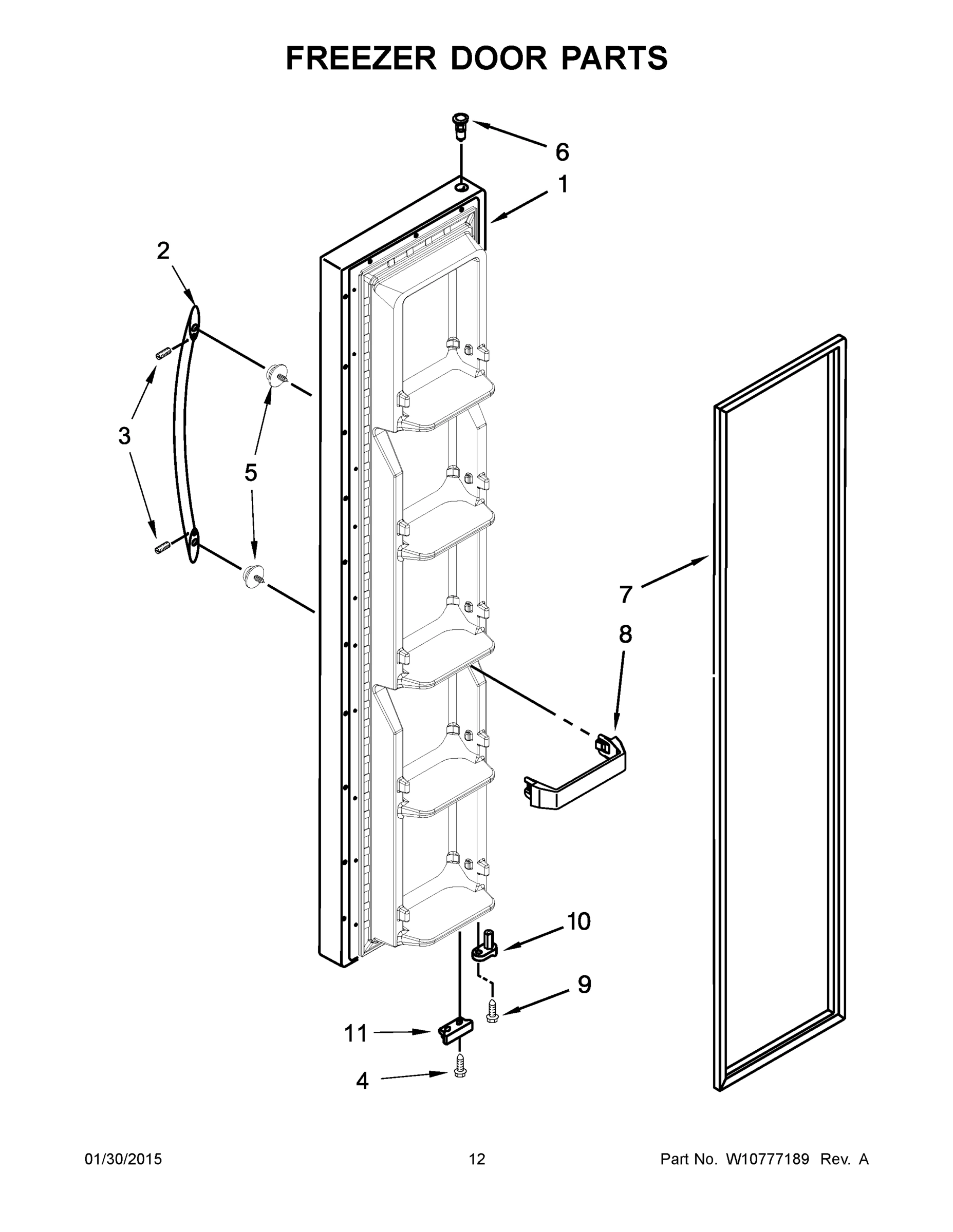 07 - FREEZER DOOR PARTS
