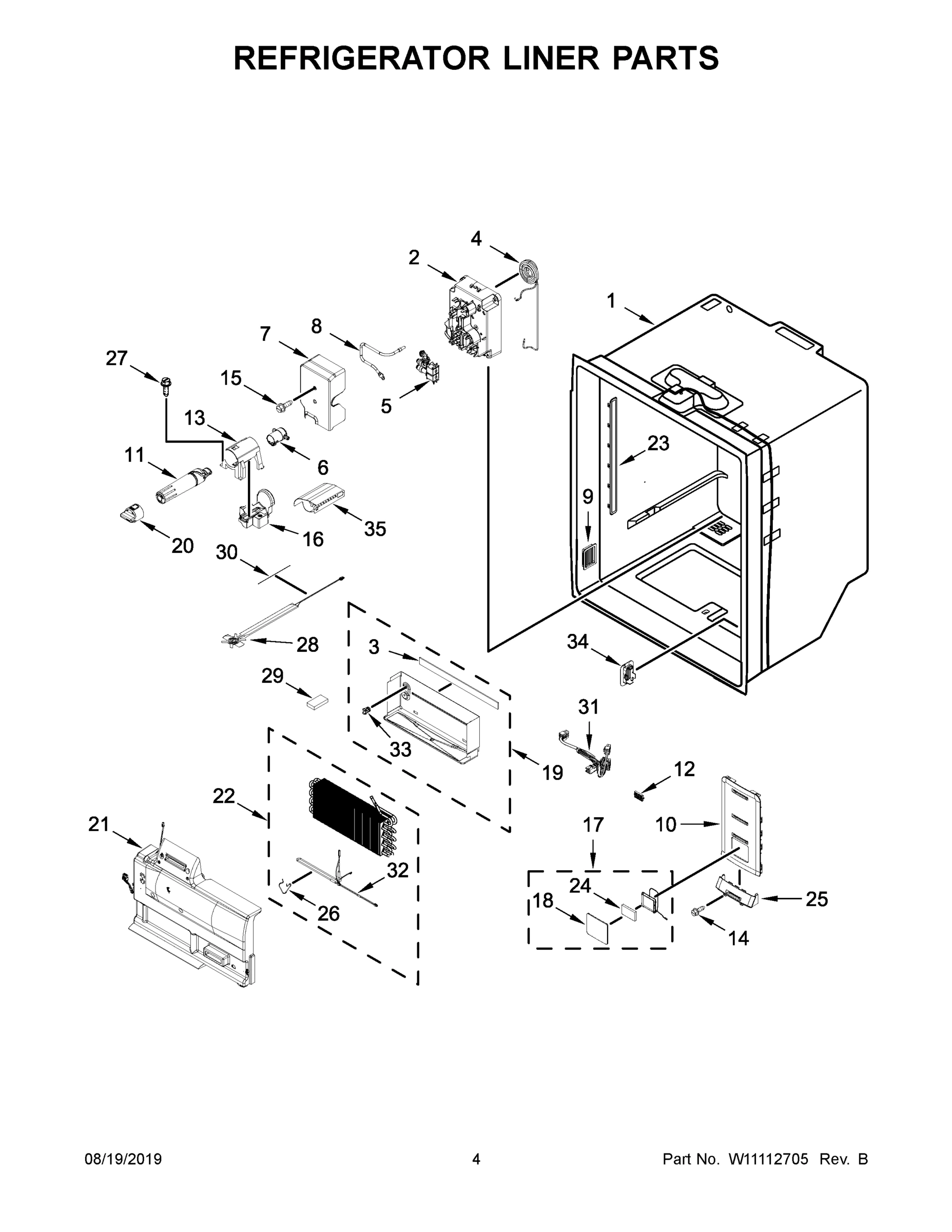 03 - REFRIGERATOR LINER PARTS